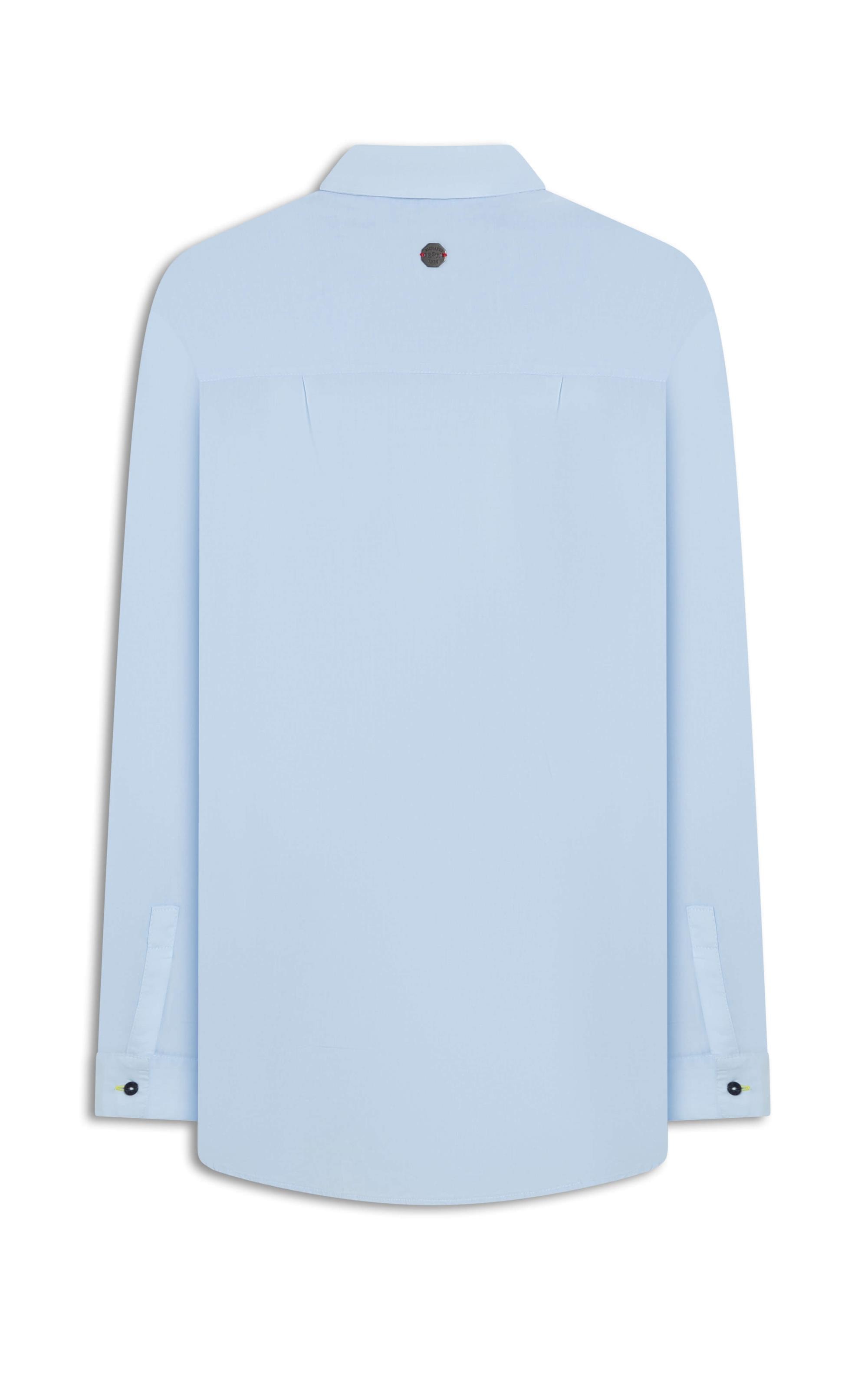 Camisa Heras Voil de Algodão Azul Claro