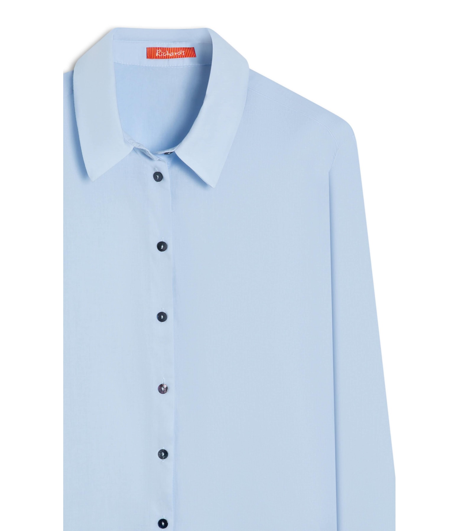 Camisa Heras Voil de Algodão Azul Claro