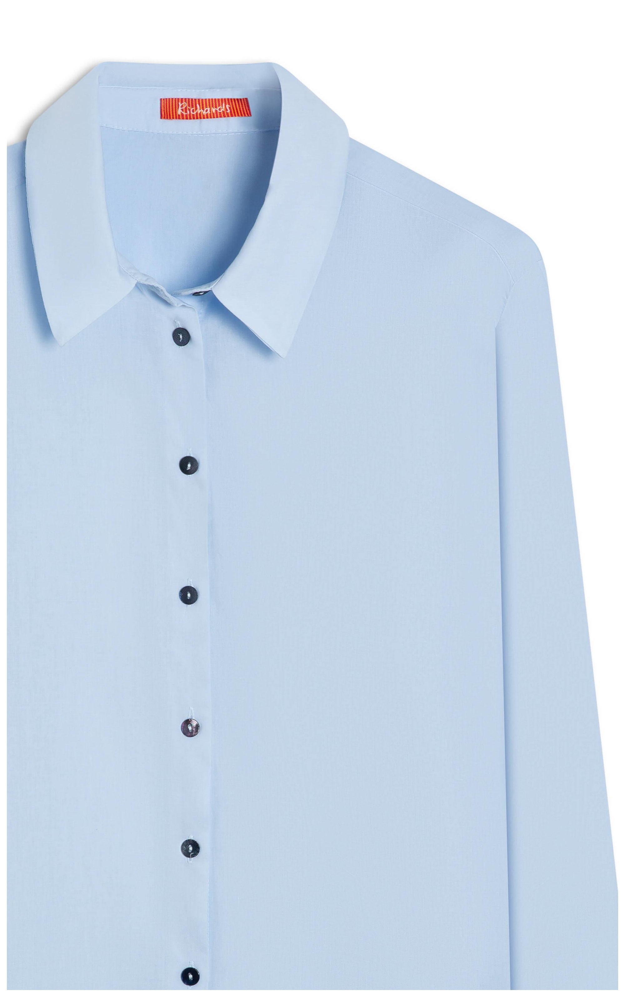Camisa Heras Voil de Algodão Azul Claro
