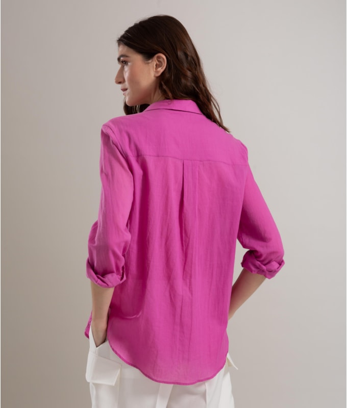 Camisa Heras Voil de Algodão Lavanda