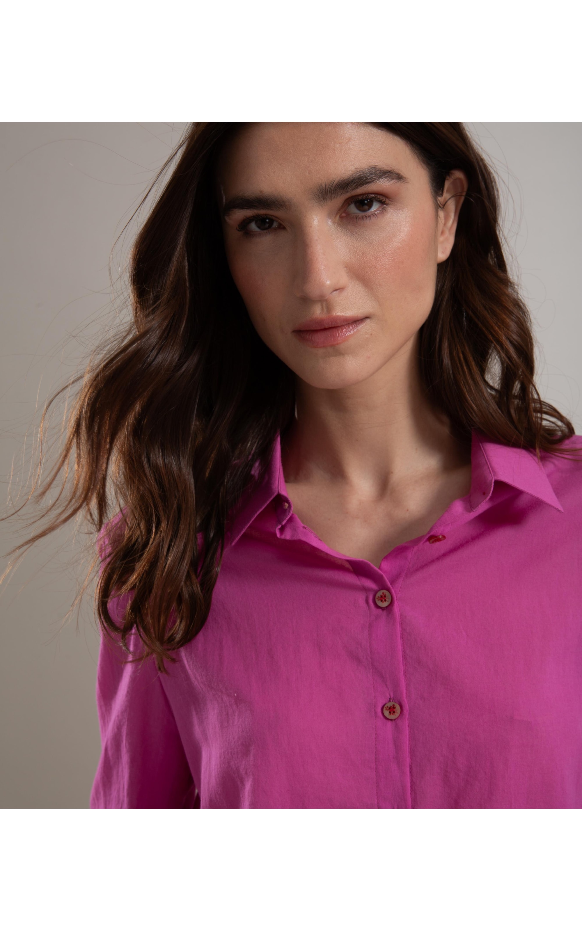 Camisa Heras Voil de Algodão Lavanda
