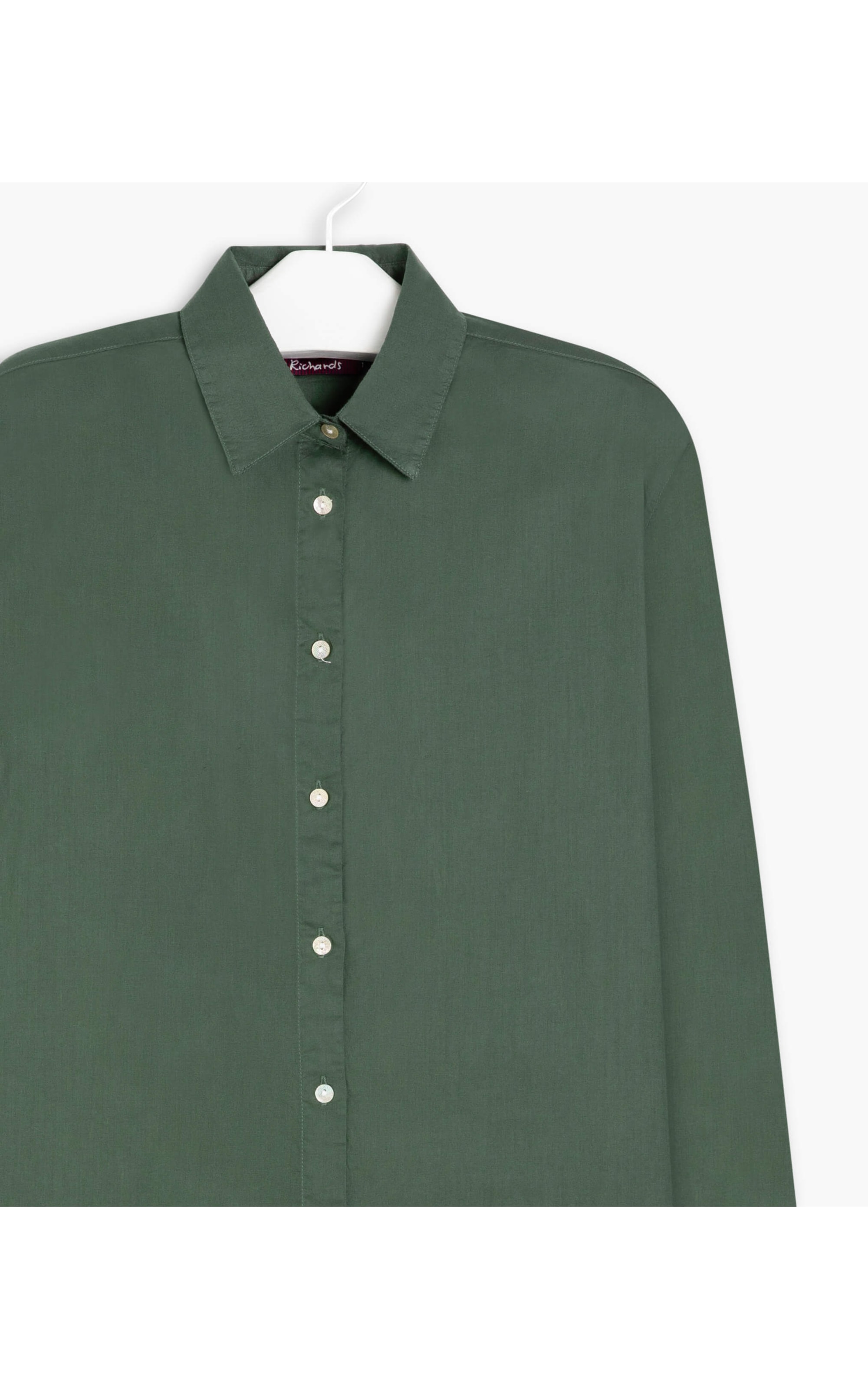 Camisa Heras Voil de Algodão Verde Oliva