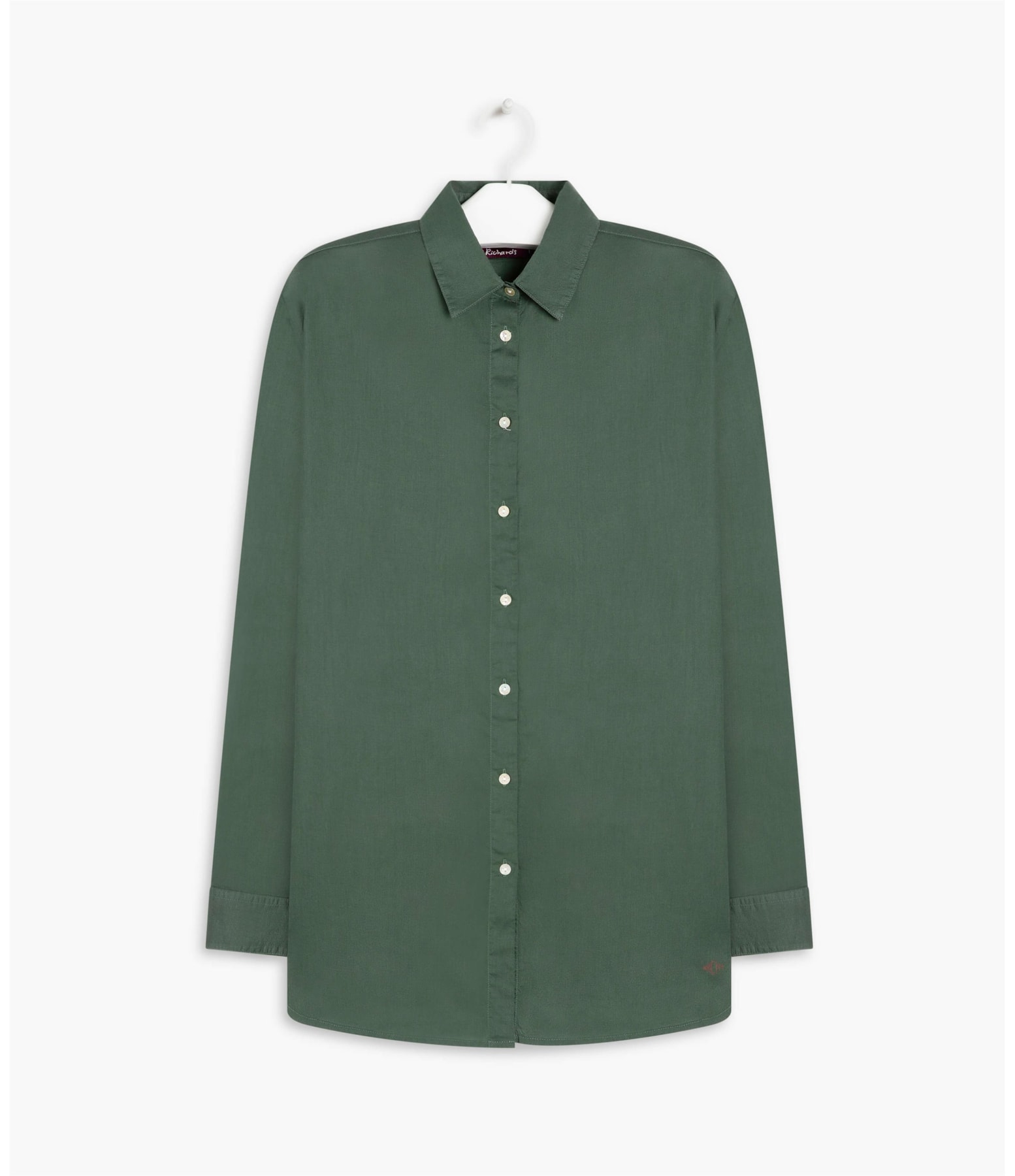 Camisa Heras Voil de Algodão Verde Oliva