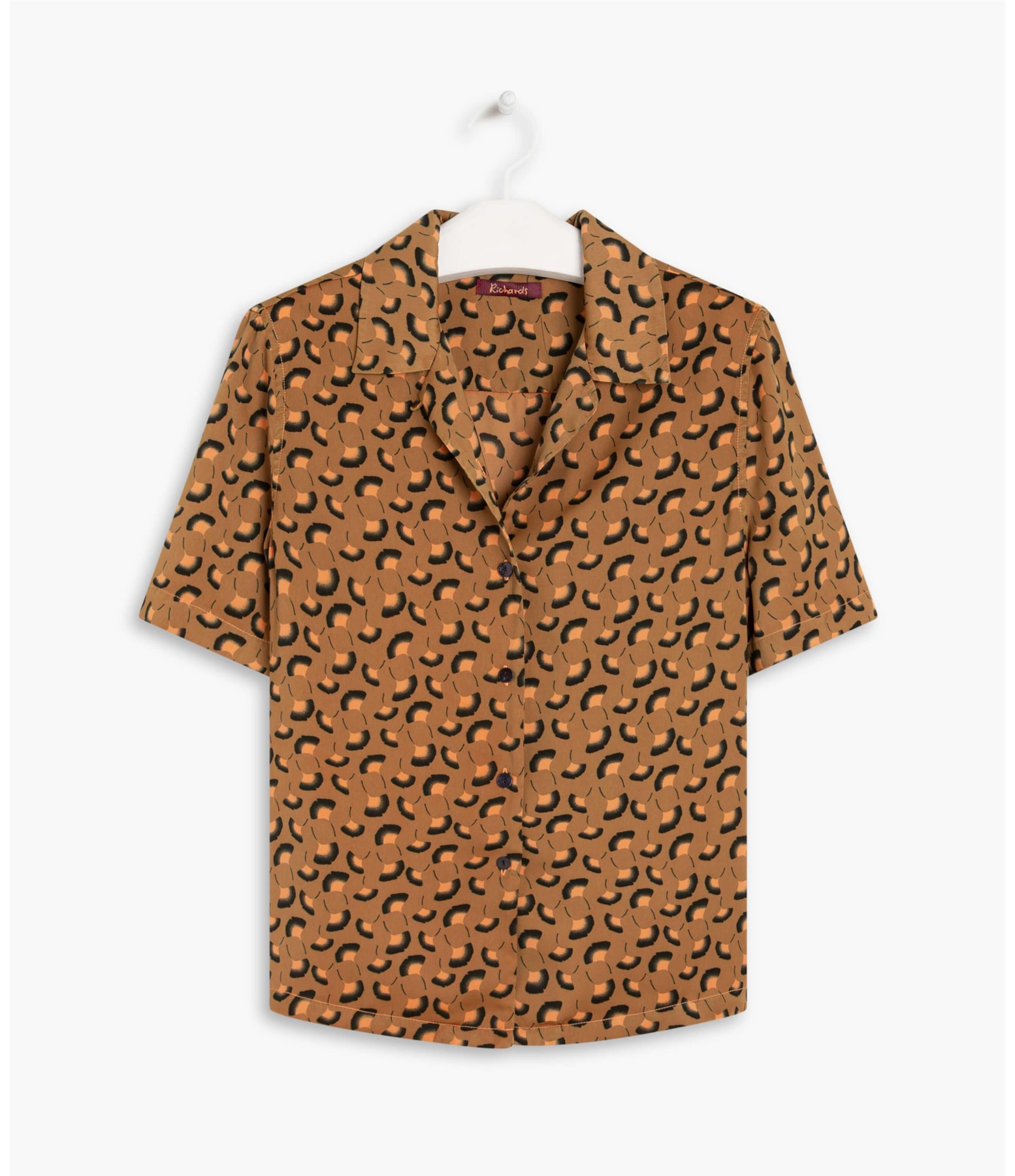 Camisa Hibisco Est Leques Laranja