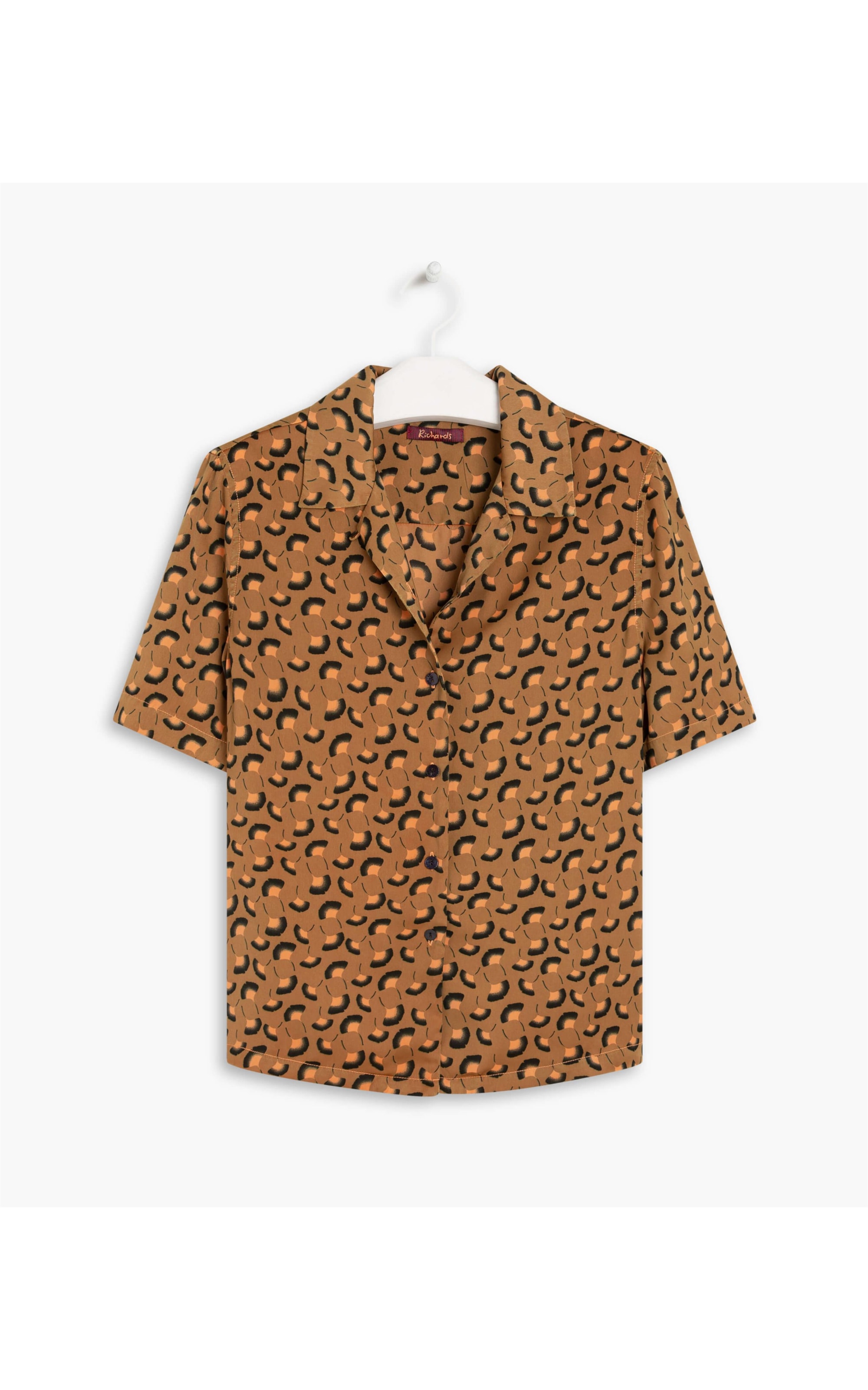 Camisa Hibisco Est Leques Laranja