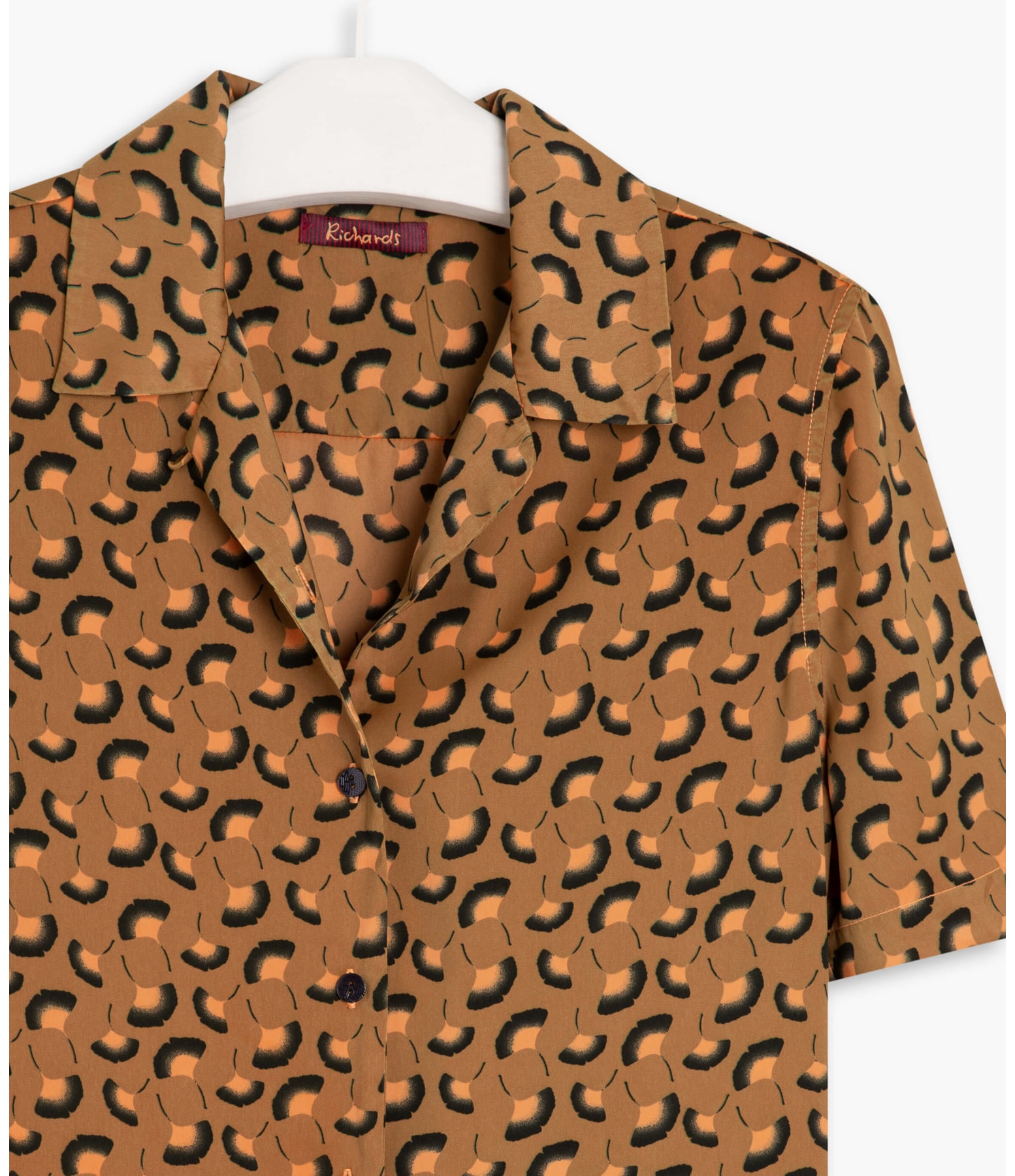 Camisa Hibisco Est Leques Laranja