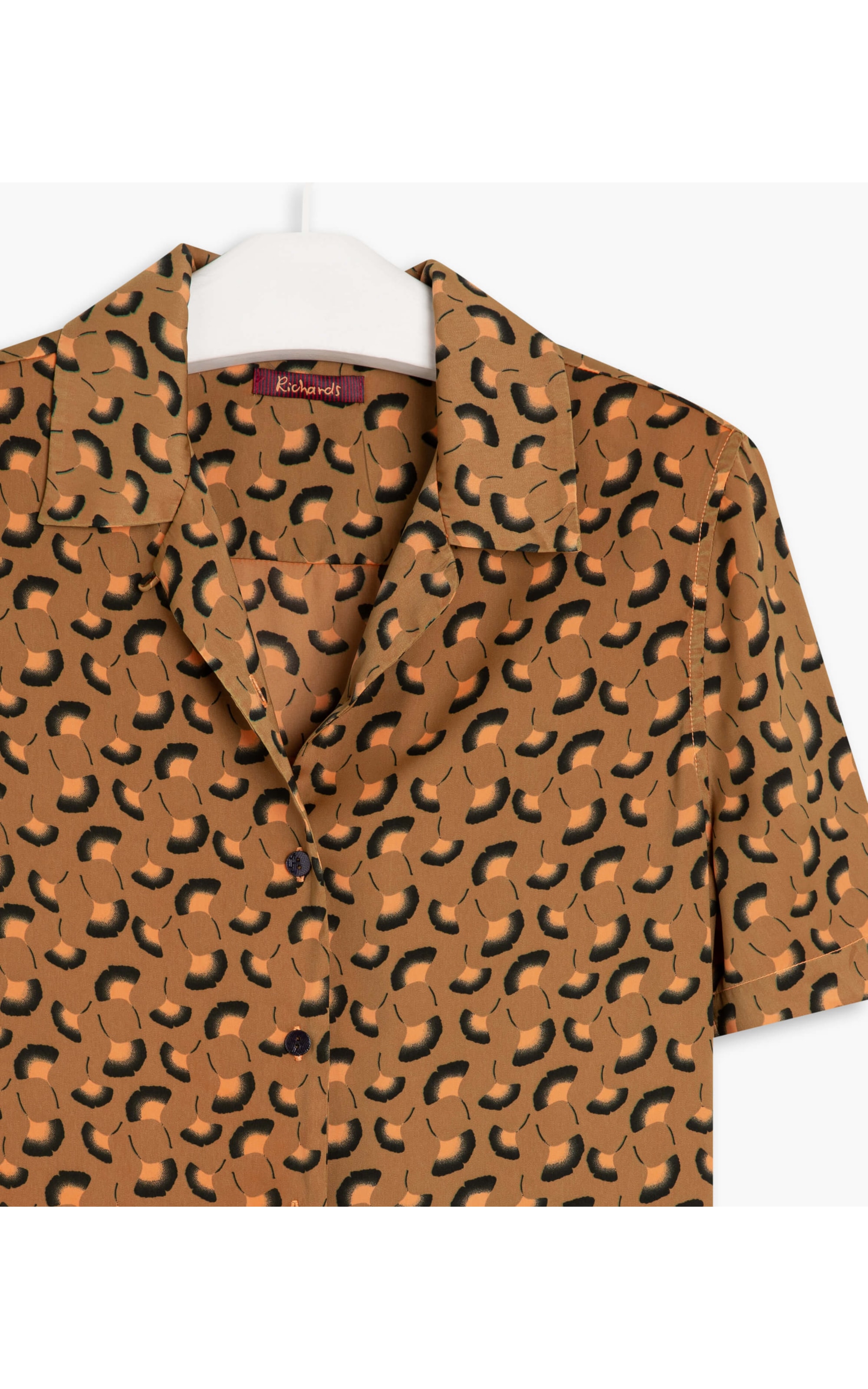 Camisa Hibisco Est Leques Laranja