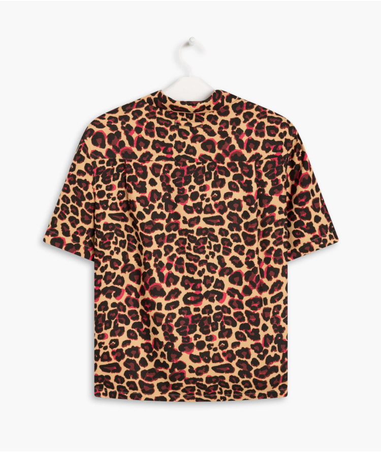Camisa Hibisco Print Areia