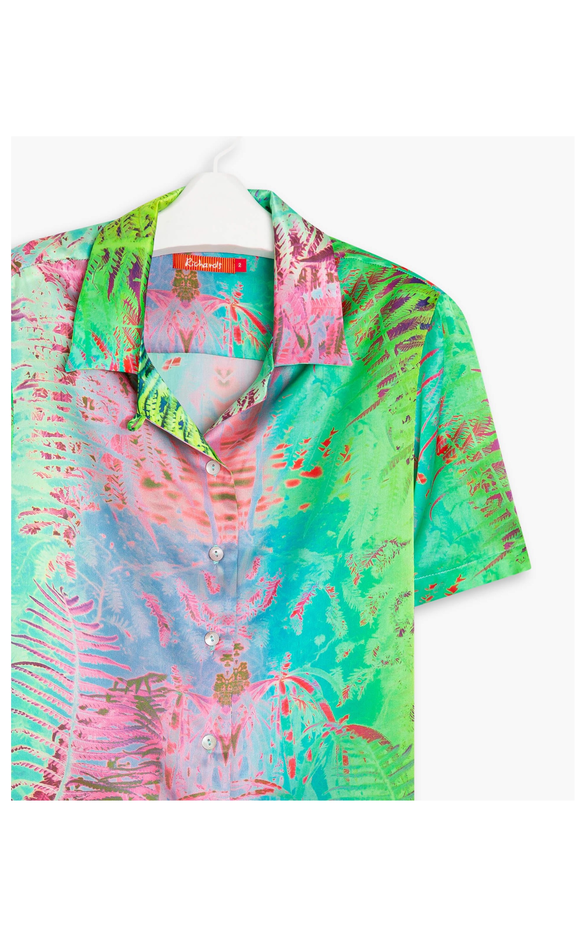 Camisa Hibisco Print Verde Maca