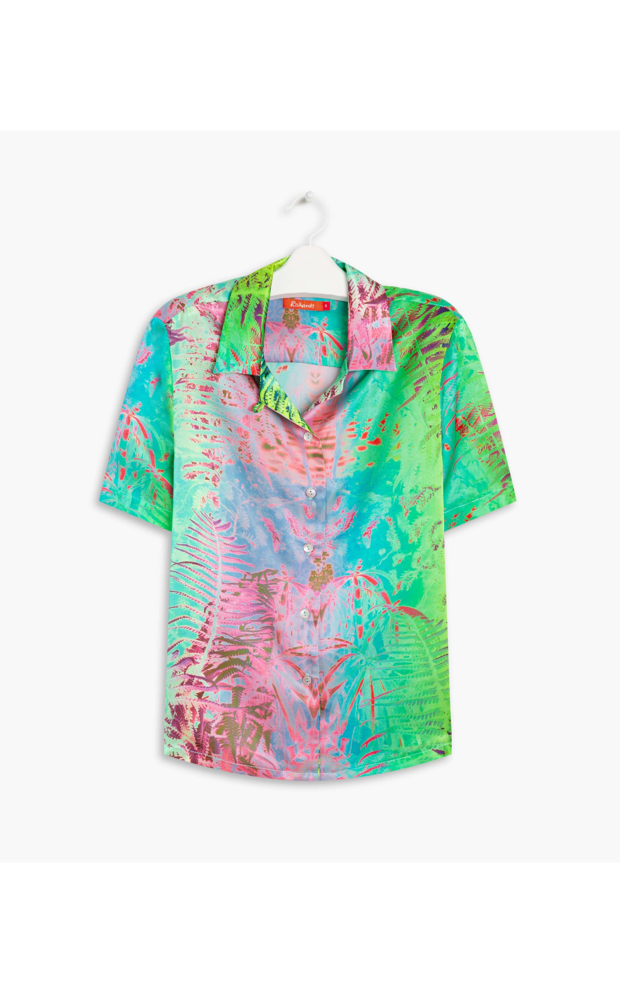 Camisa Hibisco Print Verde Maca