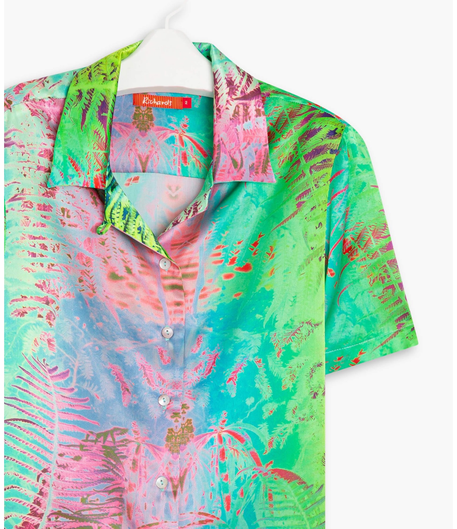 Camisa Hibisco Print Verde Maca