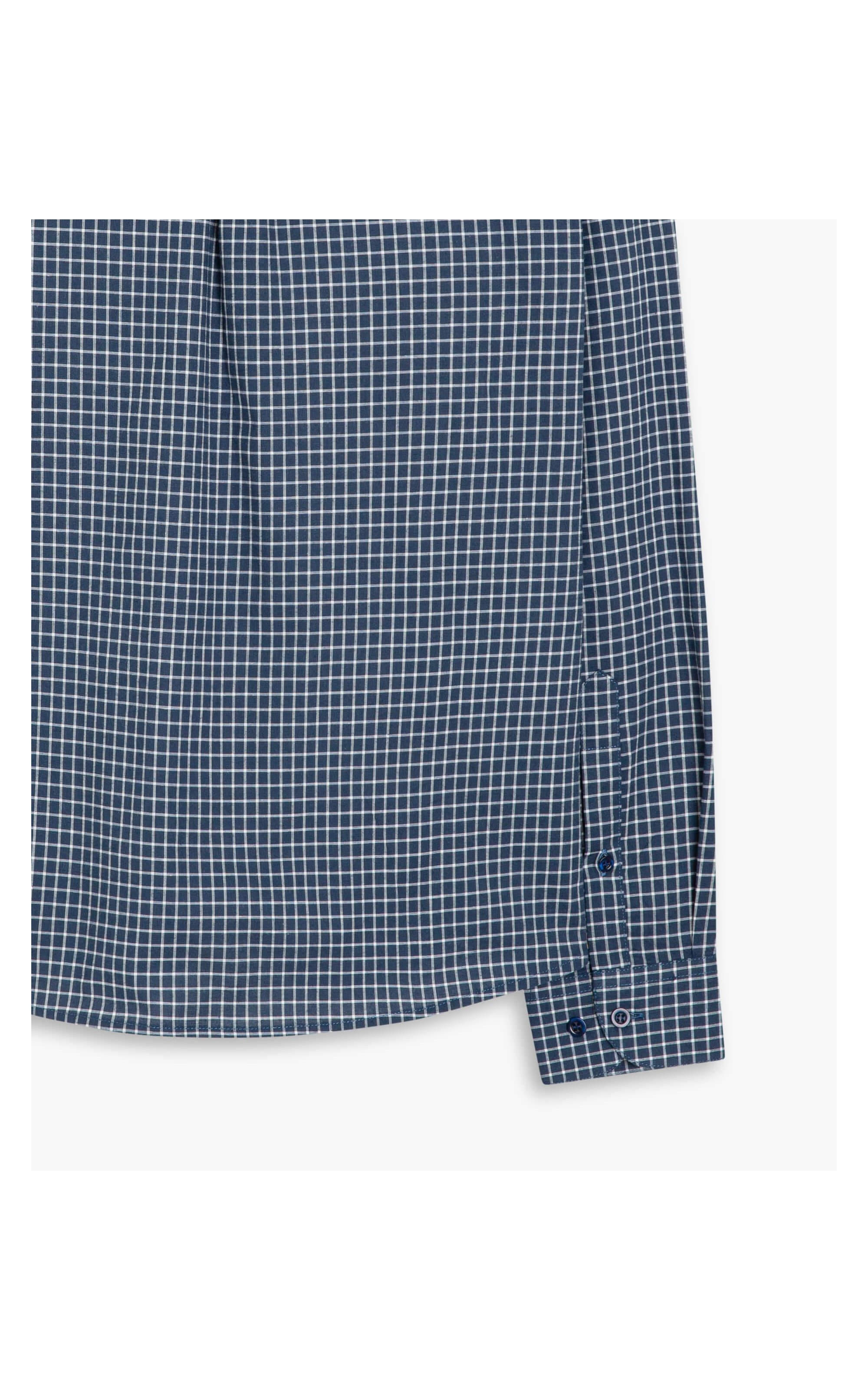 Camisa Israel Xadrez Ml Azul Bic