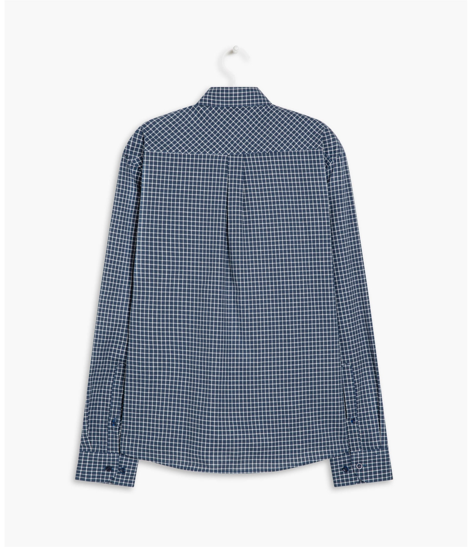 Camisa Israel Xadrez Ml Azul Bic