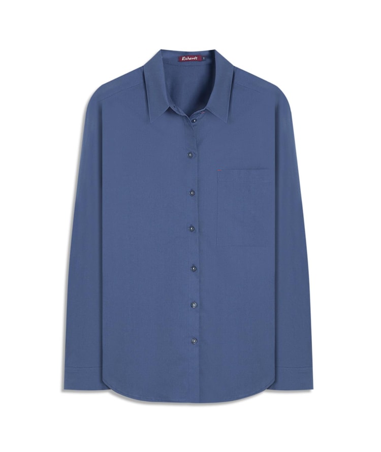 Camisa Jade Algodao Marinho