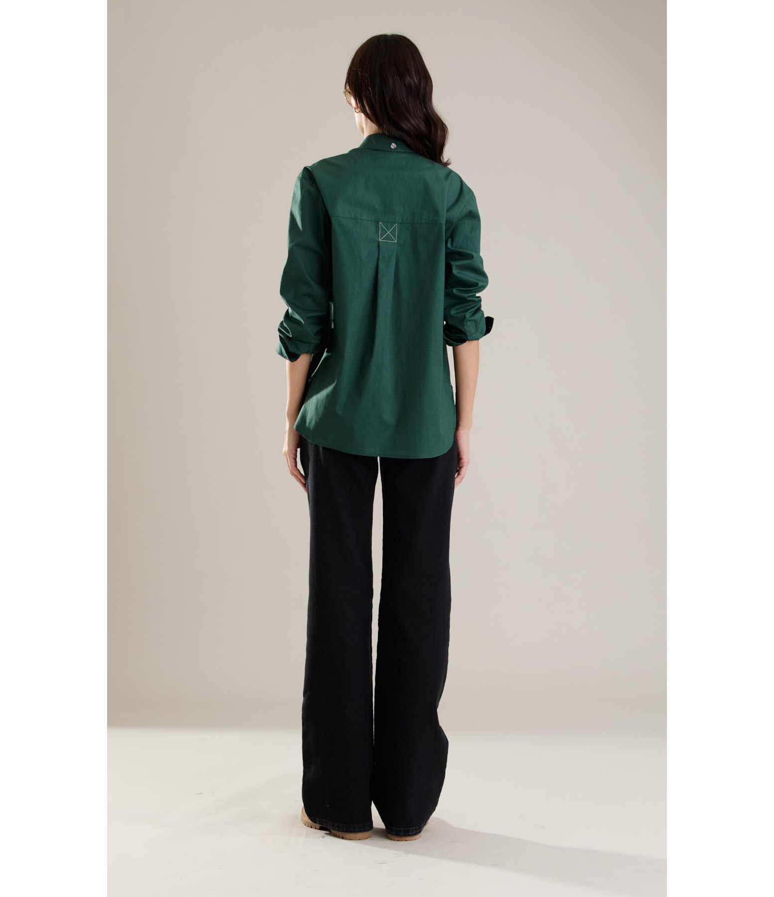 Camisa Jade Algodao Verde Militar