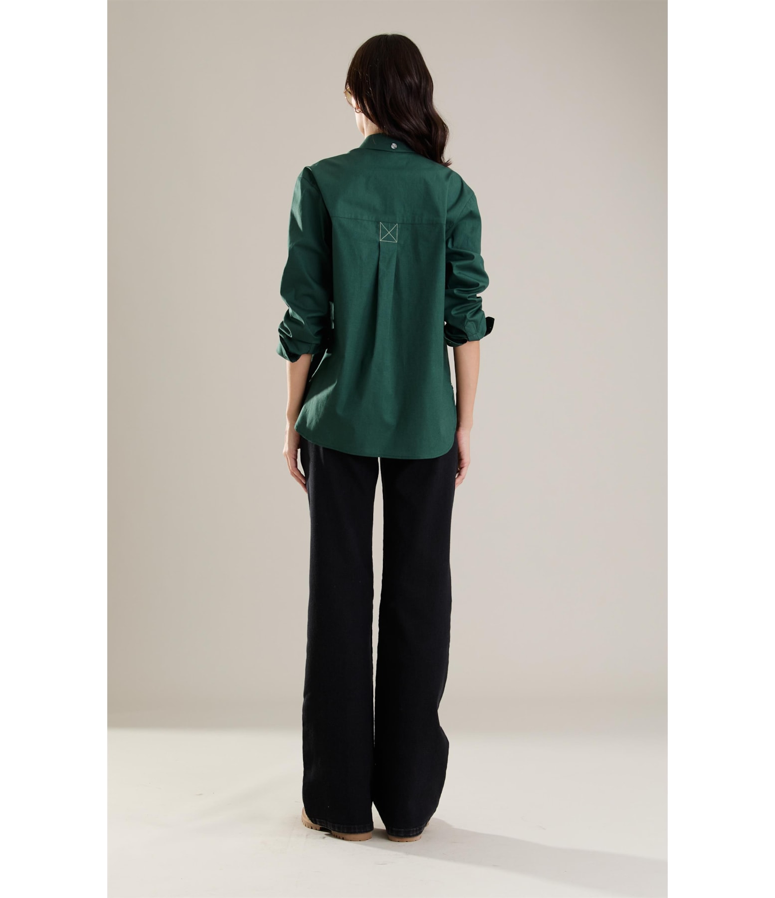 Camisa Jade Algodao Verde Militar