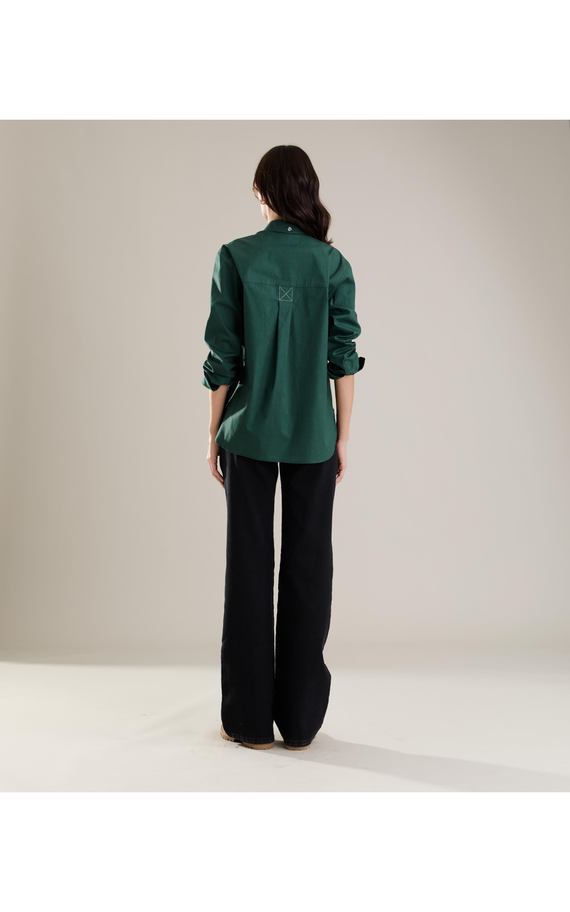 Camisa Jade Algodao Verde Militar