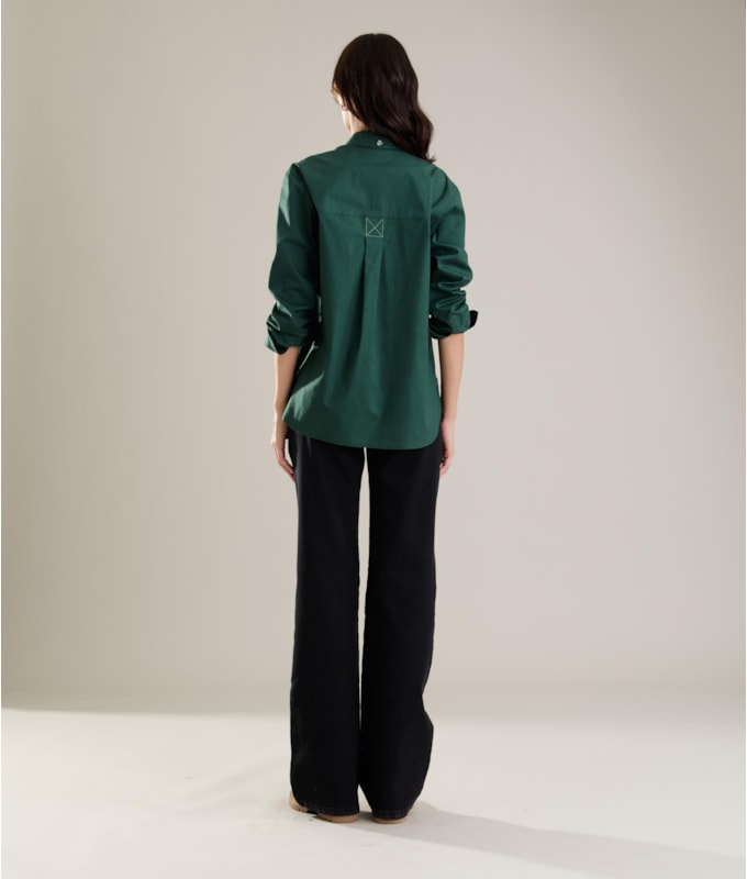 Camisa Jade Algodao Verde Militar