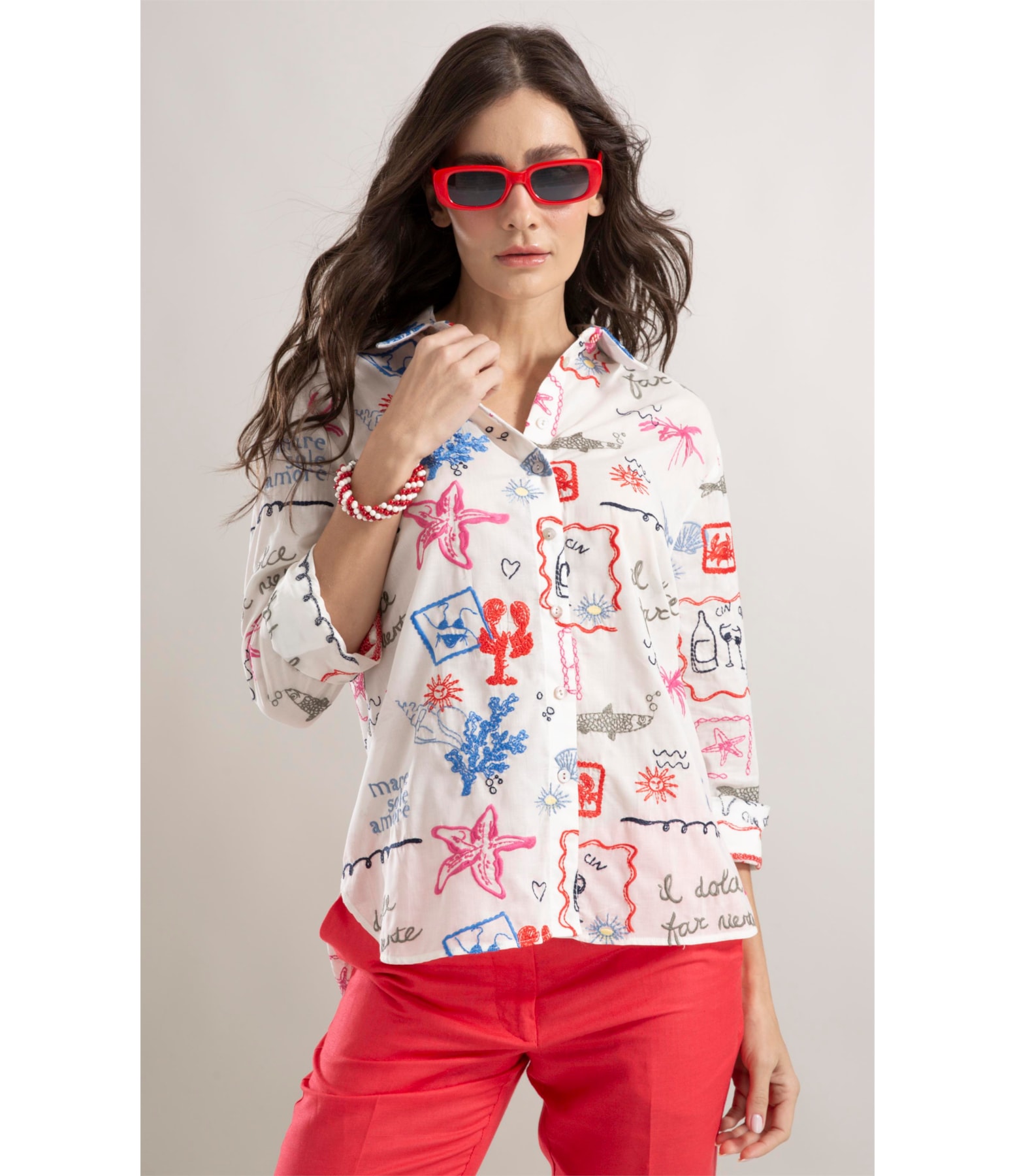 Camisa Jade Bordado Summer Branco