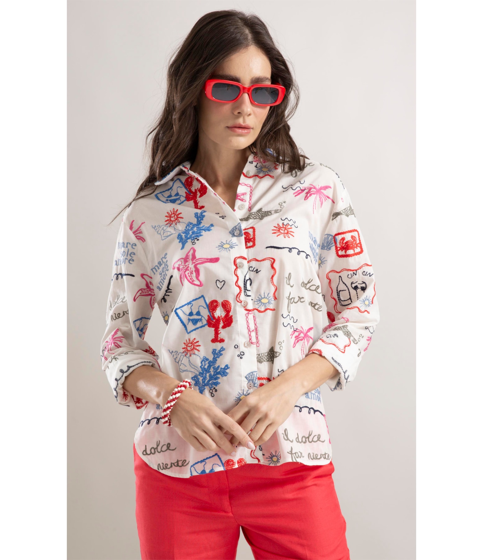 Camisa Jade Bordado Summer Branco