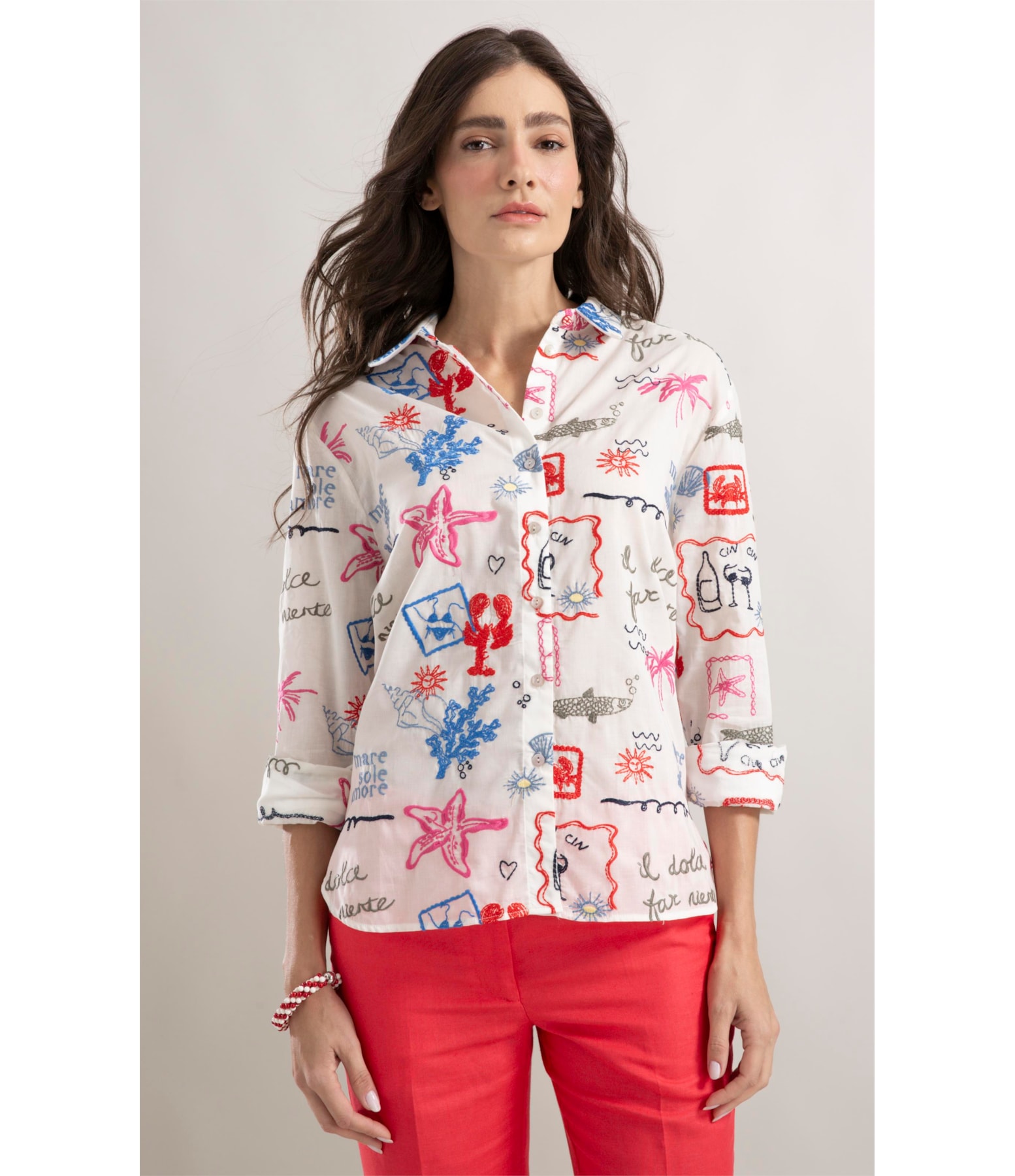 Camisa Jade Bordado Summer Branco