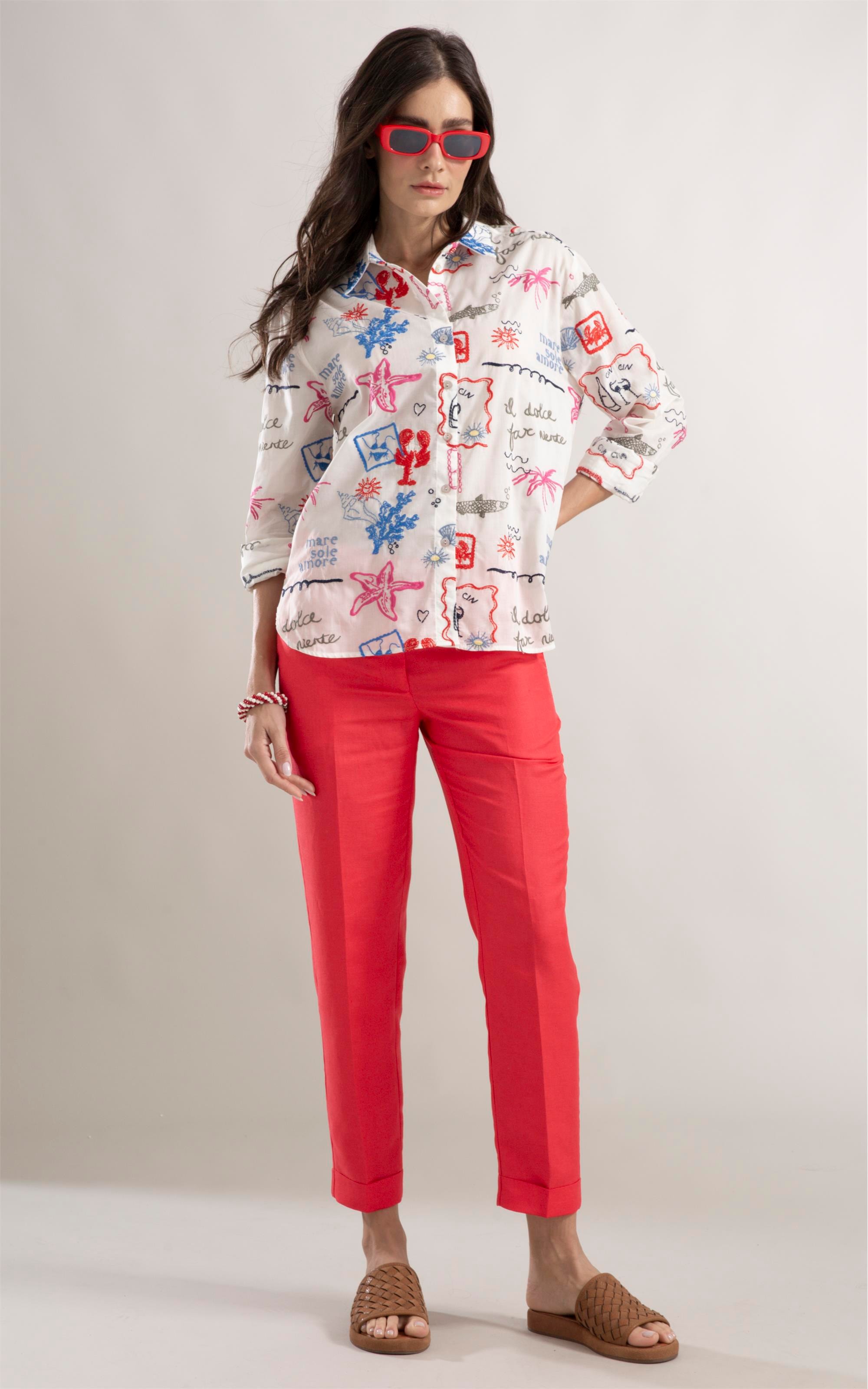 Camisa Jade Bordado Summer Branco