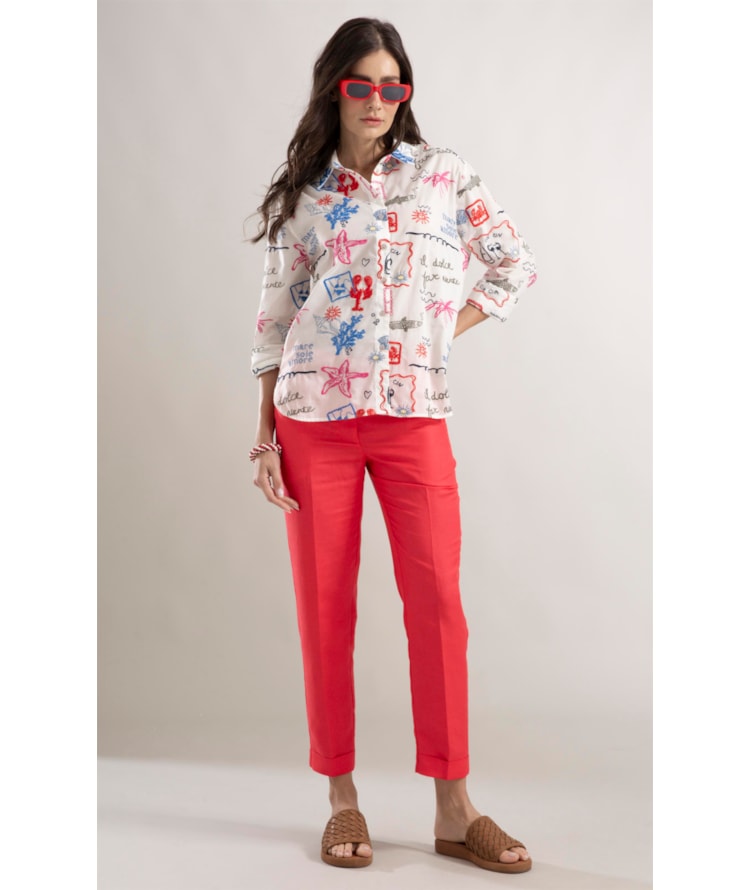 Camisa Jade Bordado Summer Branco