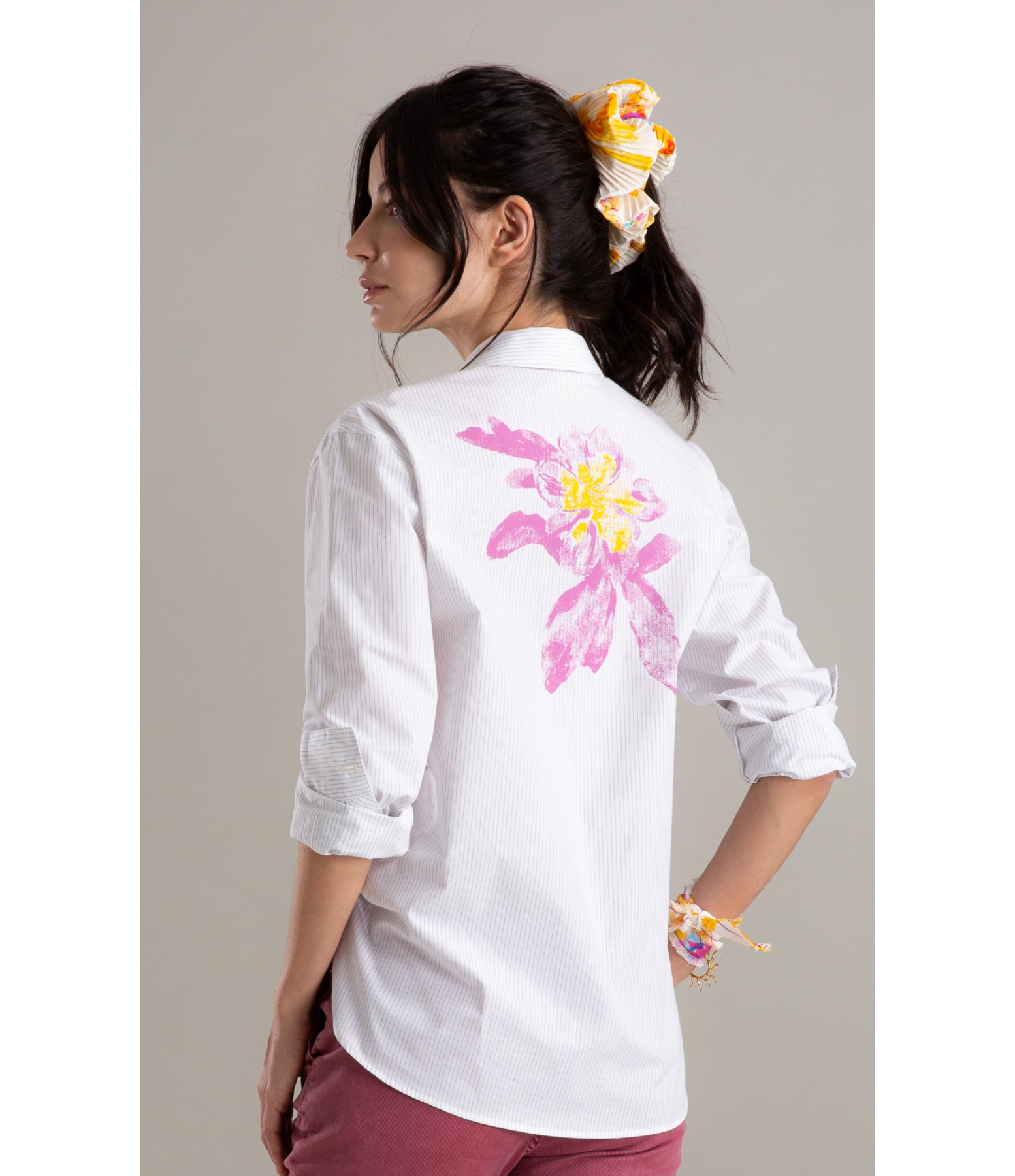 Camisa Jade Listras Algodao Azul Bic