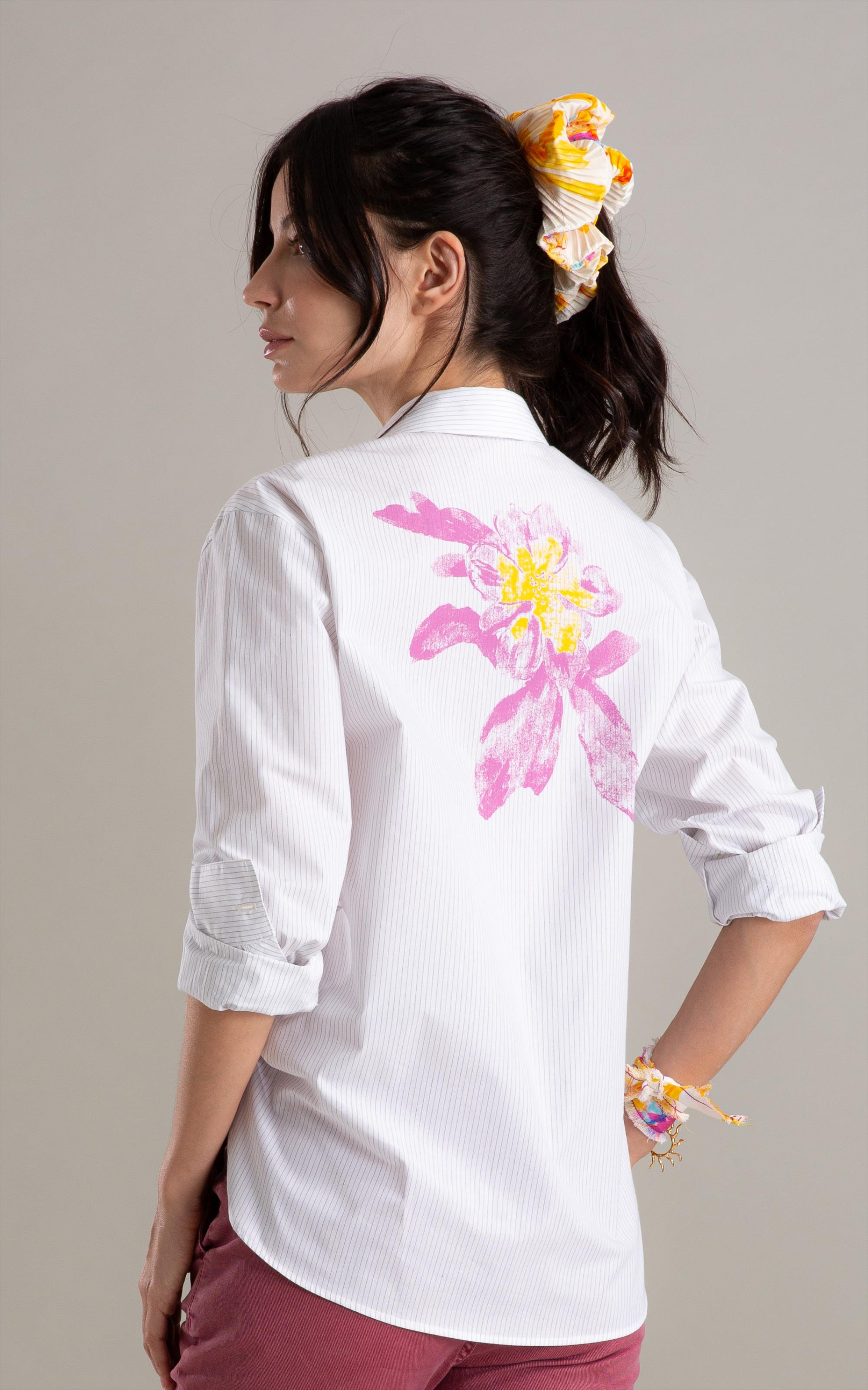 Camisa Jade Listras Algodao Azul Bic