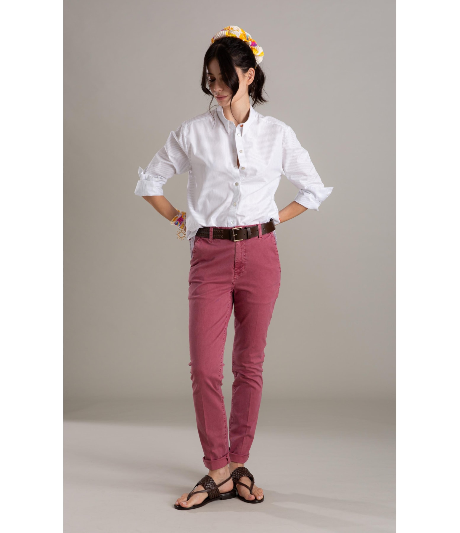 Camisa Jade Listras Algodao Azul Bic