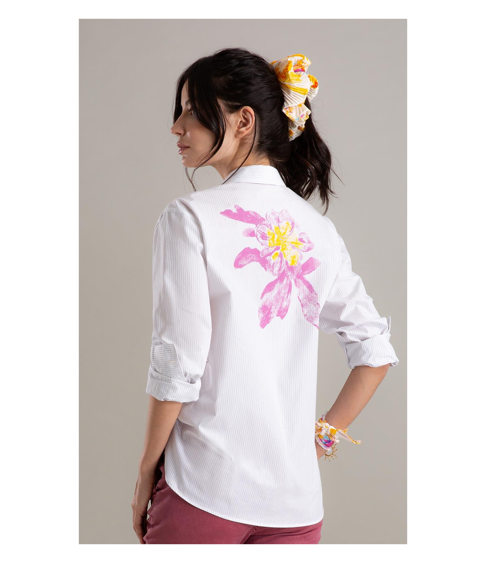 Camisa Jade Listras Algodao Azul Bic