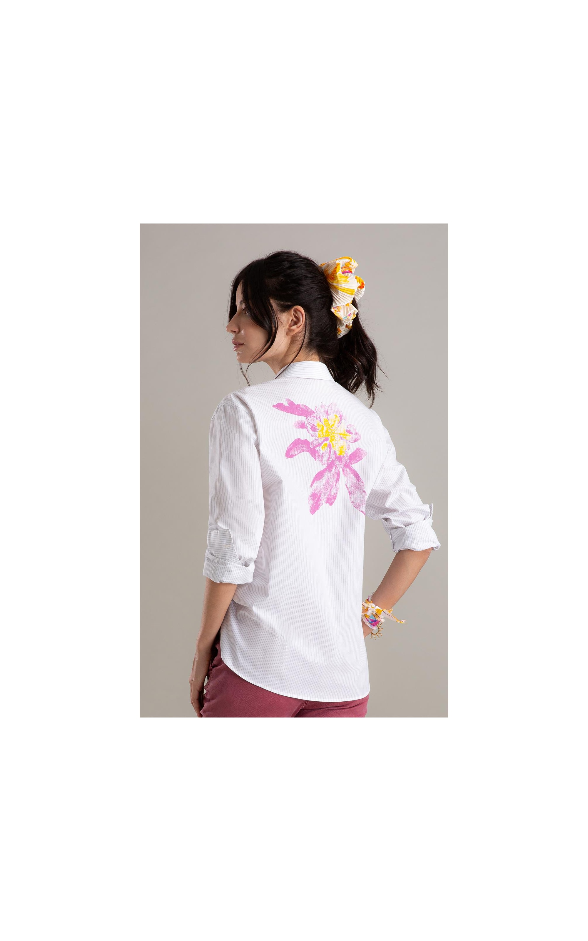 Camisa Jade Listras Algodao Azul Bic