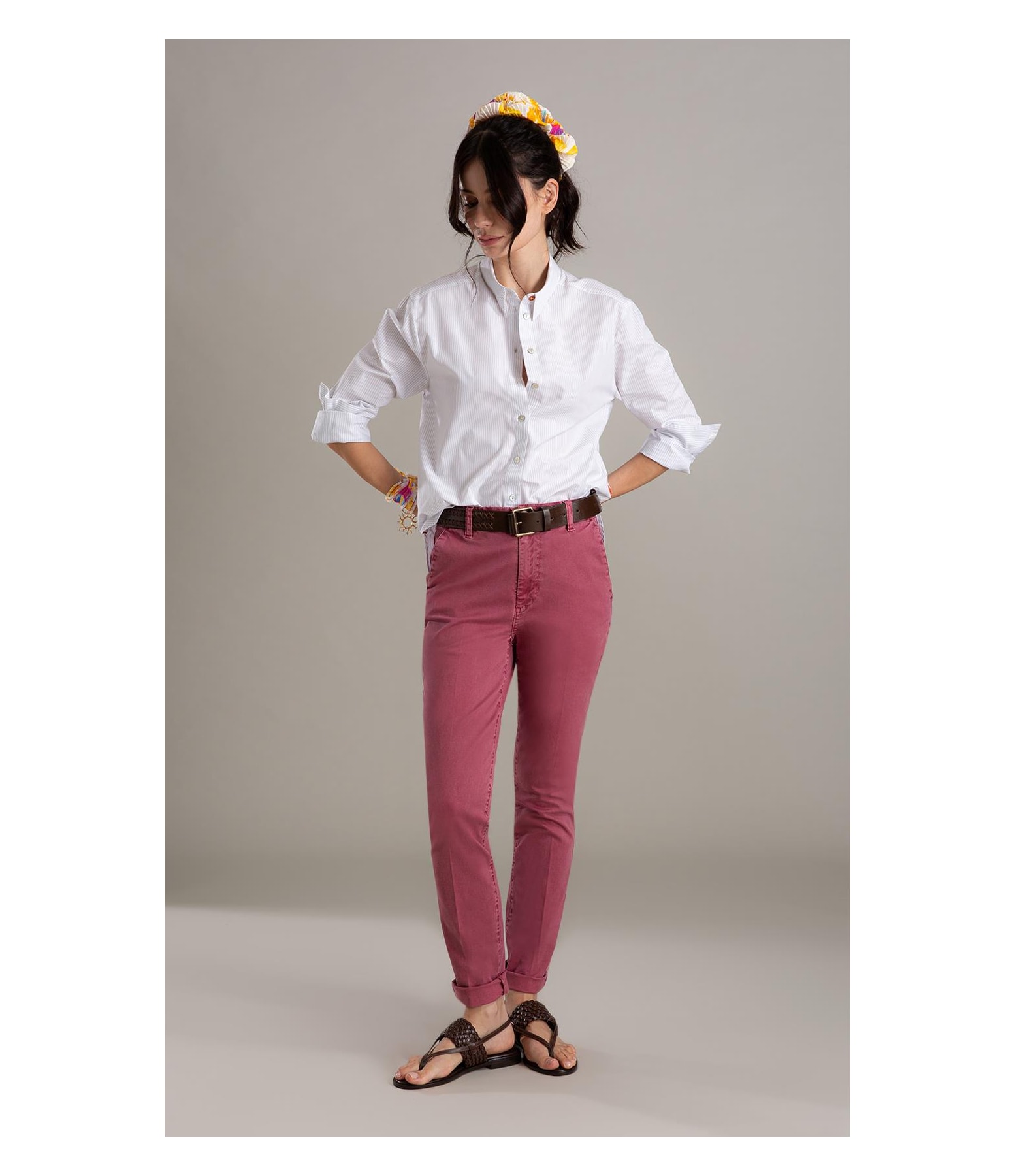 Camisa Jade Listras Algodao Azul Bic