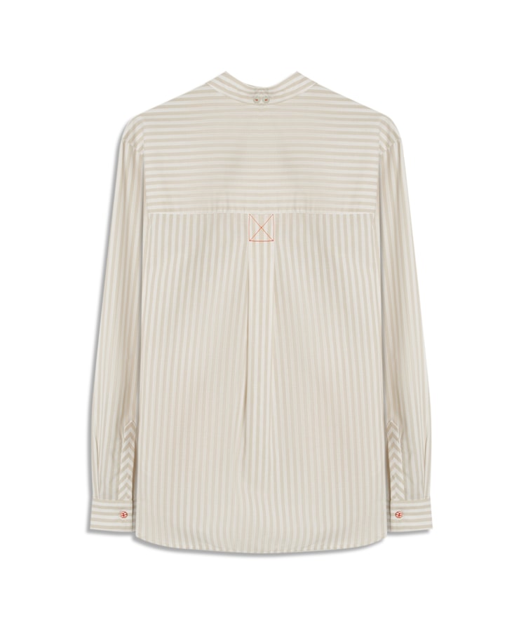 Camisa Jade Stripe Cotton Lobster Areia