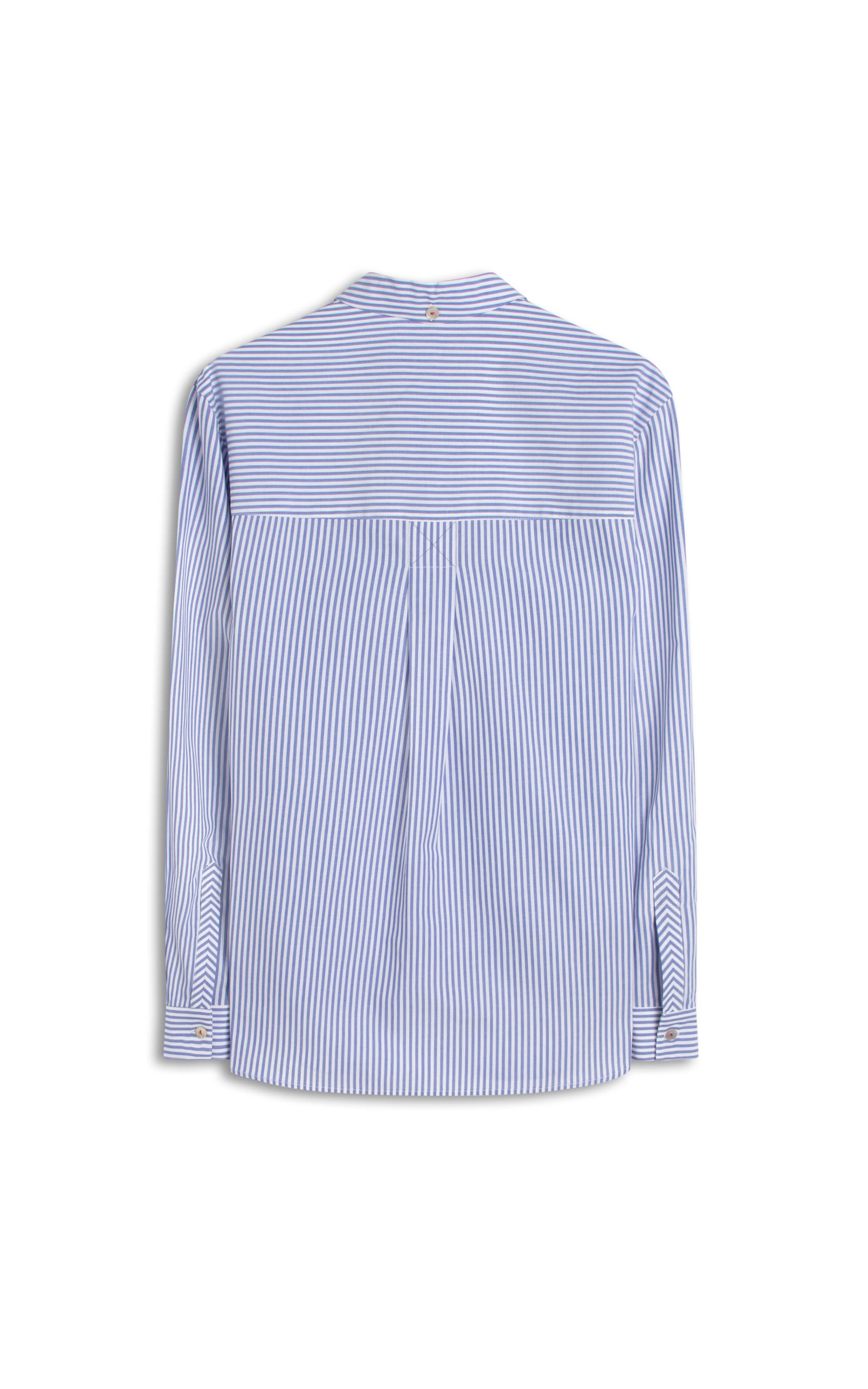 Camisa Jade Tricoline Silk Azul Bic