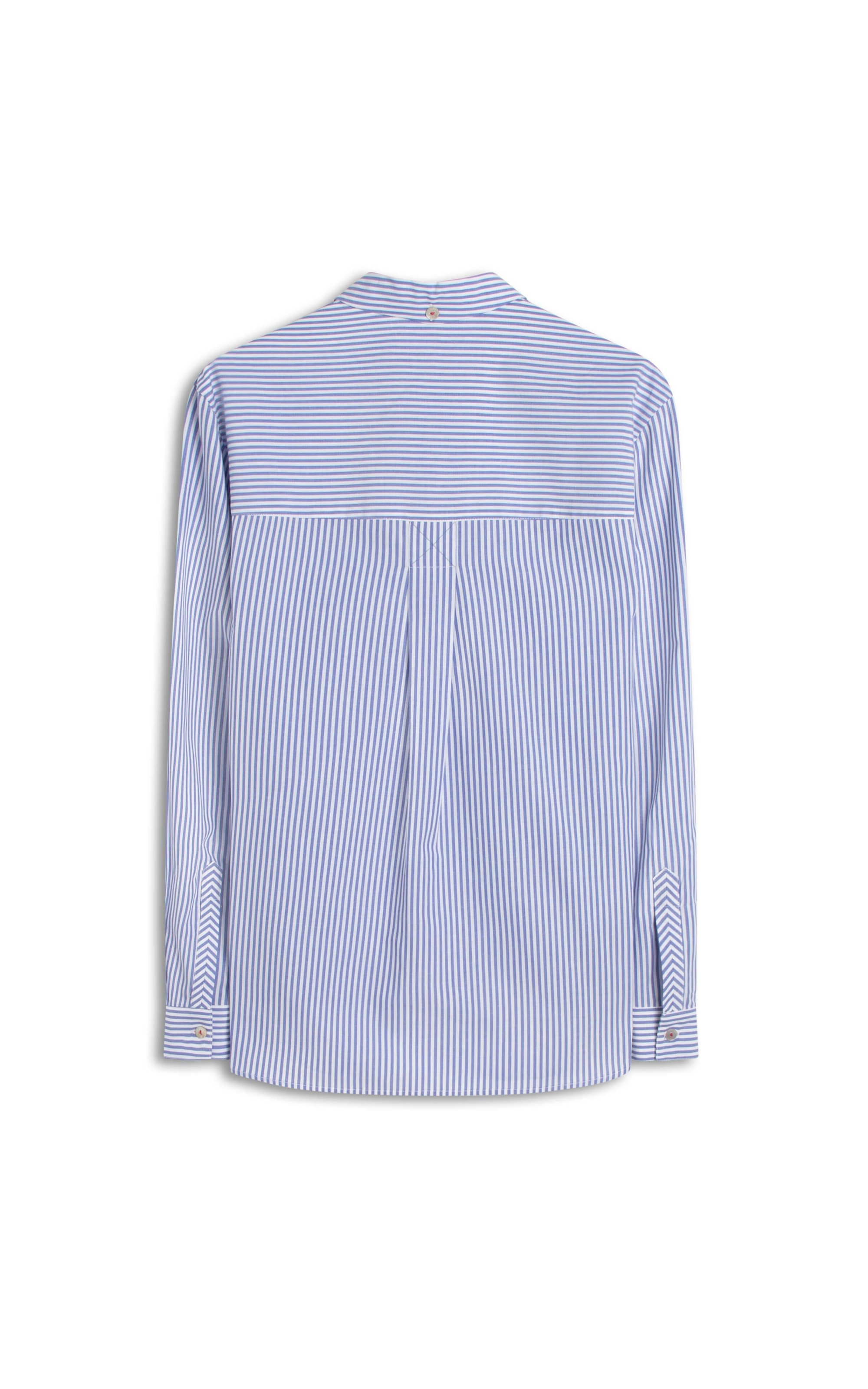 Camisa Jade Tricoline Silk Azul Bic