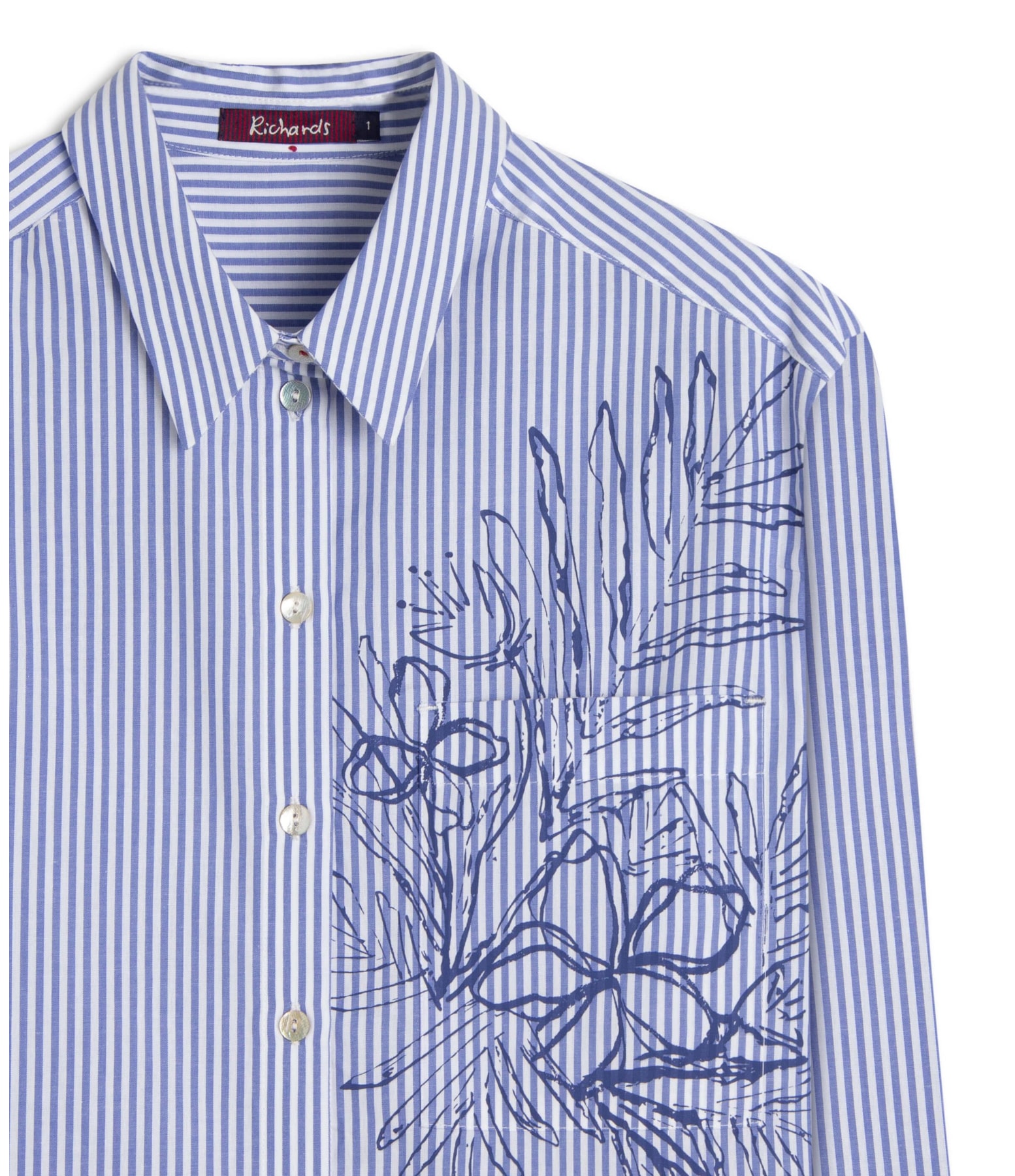 Camisa Jade Tricoline Silk Azul Bic