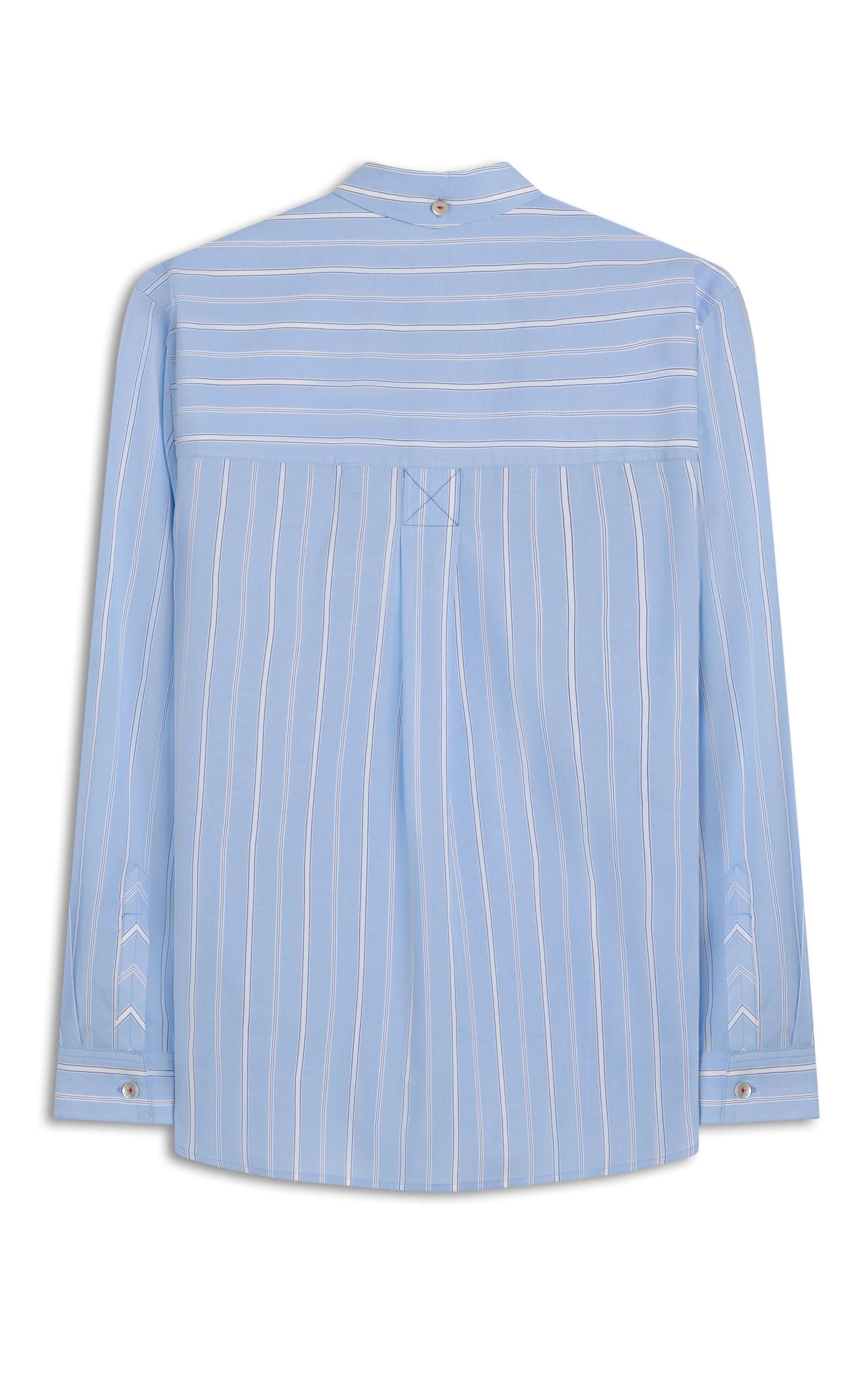 Camisa Jade Tricoline Striped Azul Bic