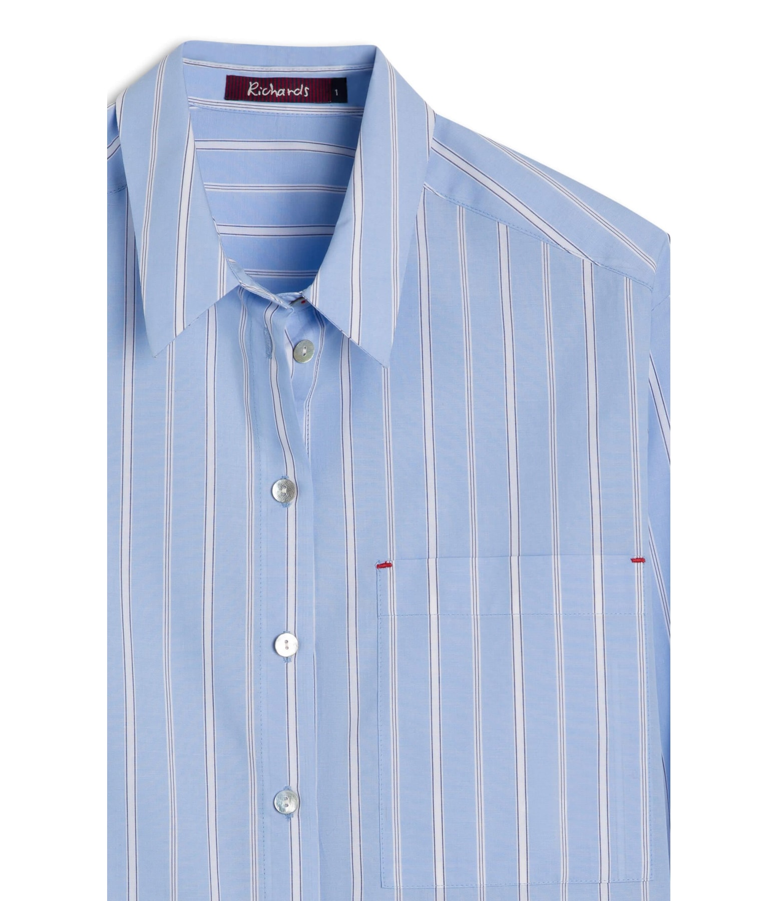 Camisa Jade Tricoline Striped Azul Bic