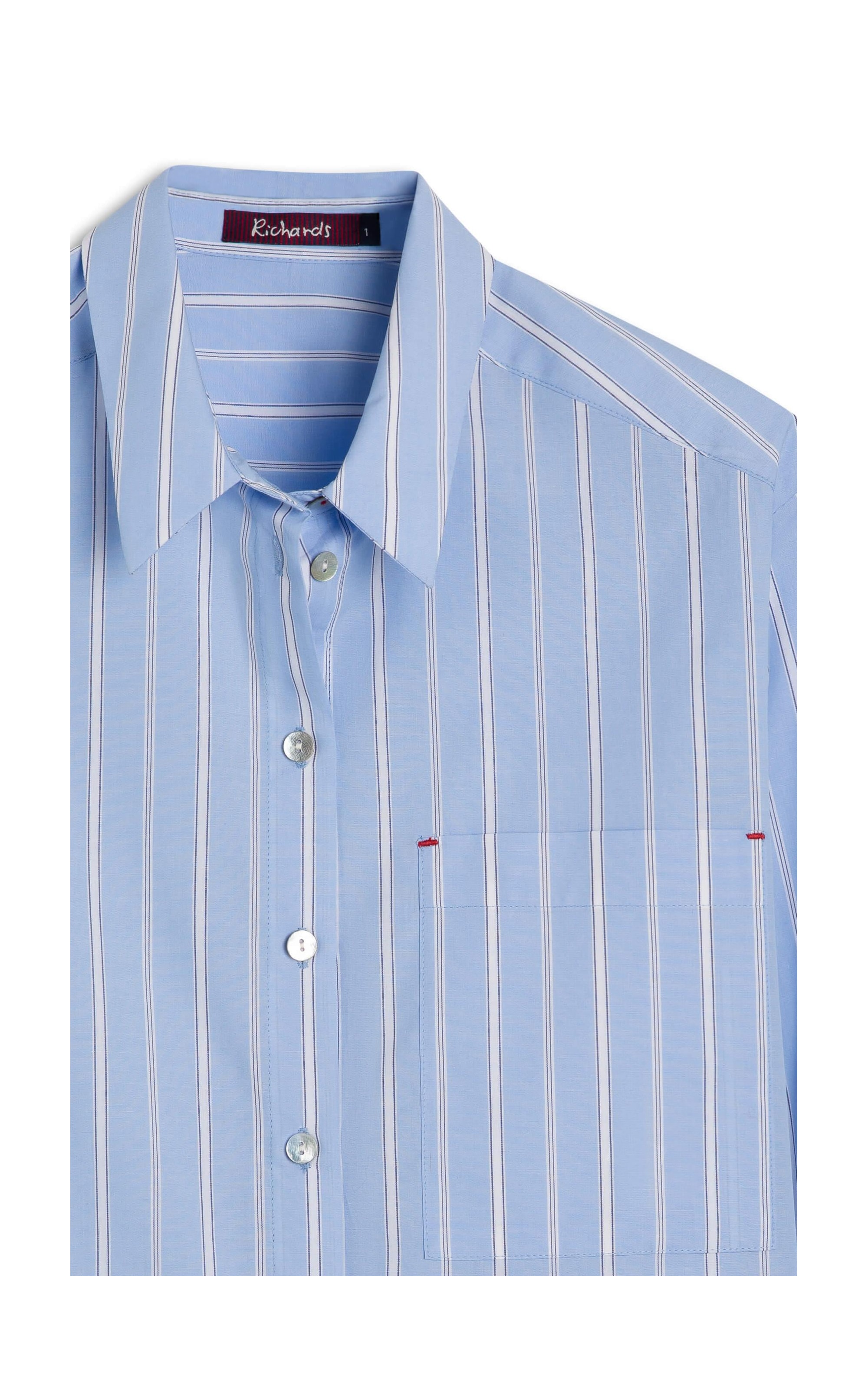 Camisa Jade Tricoline Striped Azul Bic