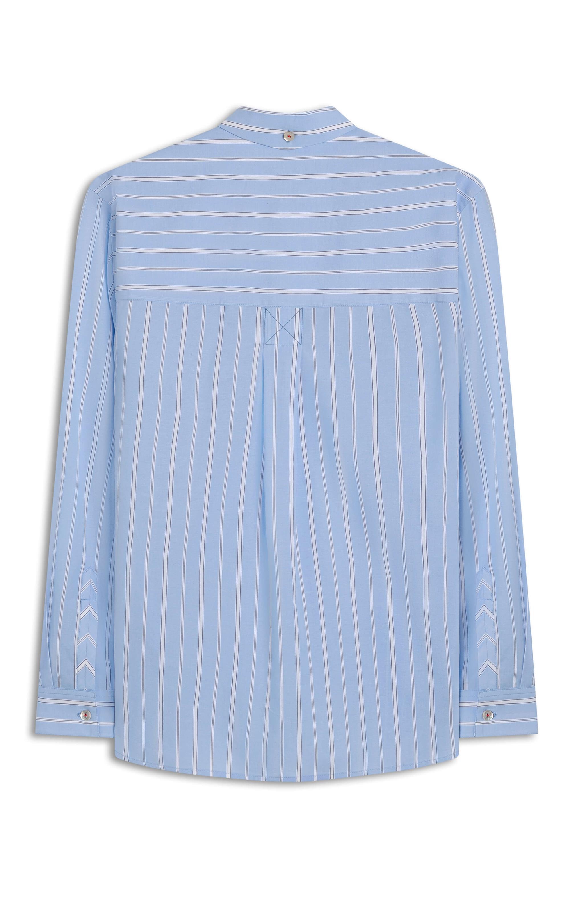 Camisa Jade Tricoline Striped Azul Bic