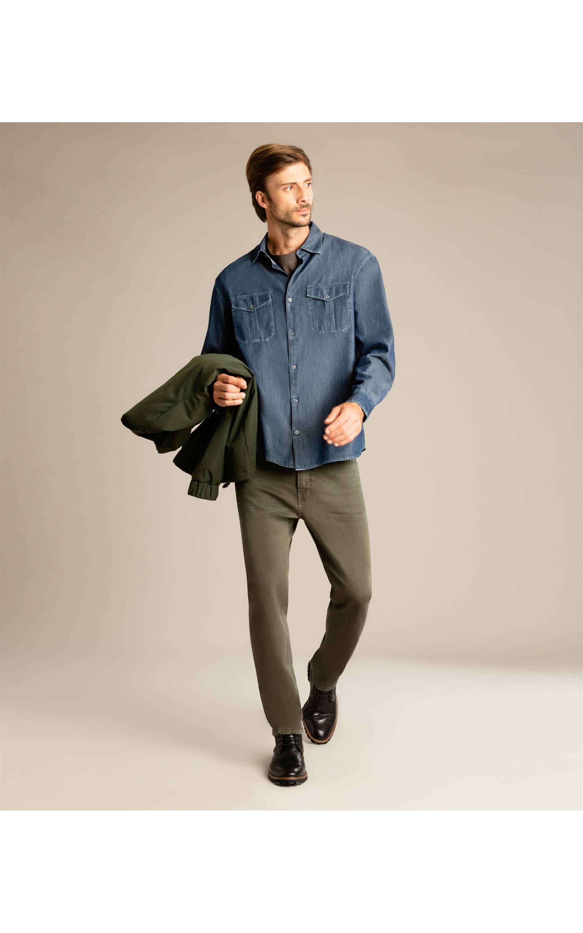 Camisa Jeans Traveler Marinho