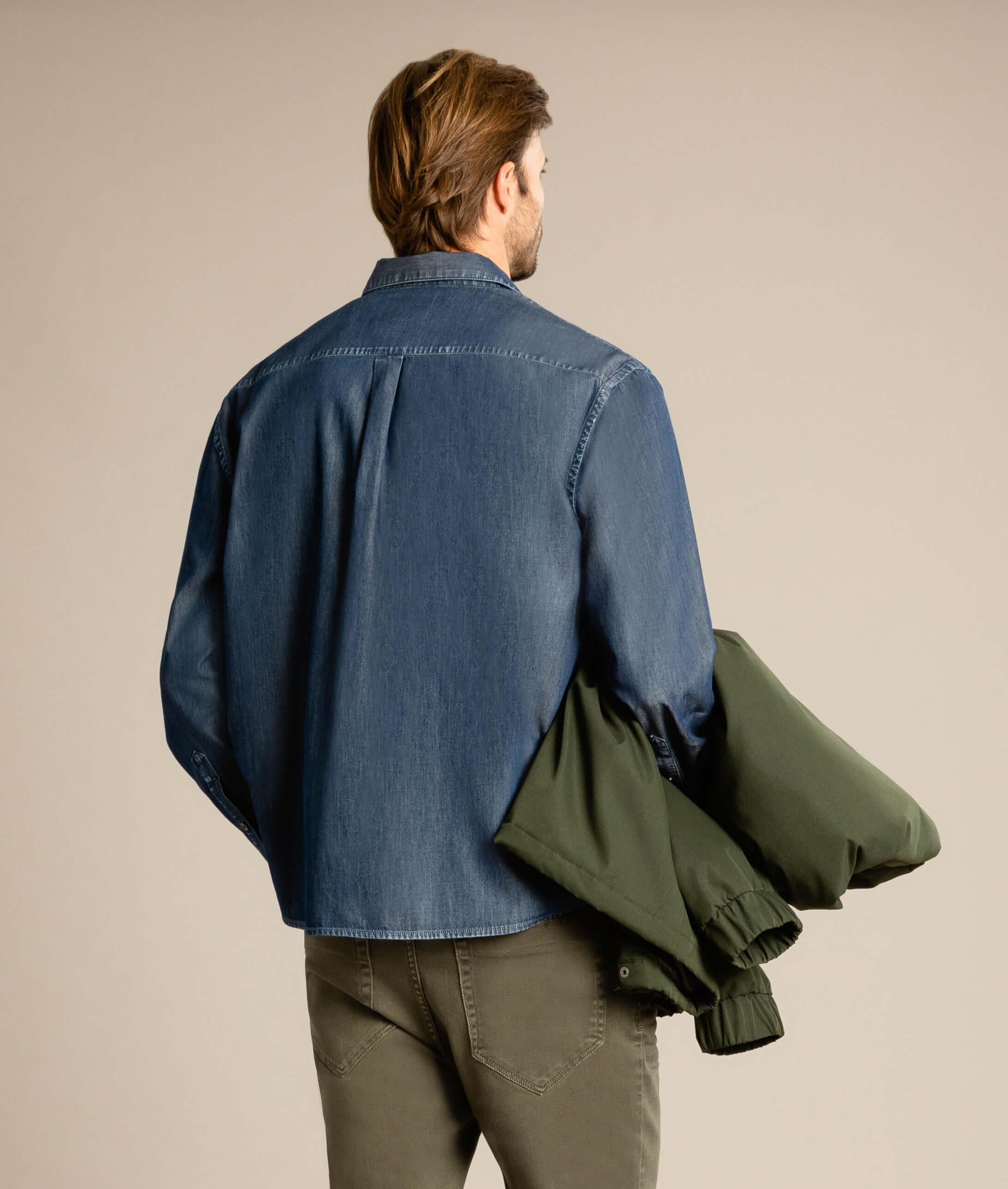 トップス  Traveler vintage sheeting indigo Camisa Jeans Traveler Marinho