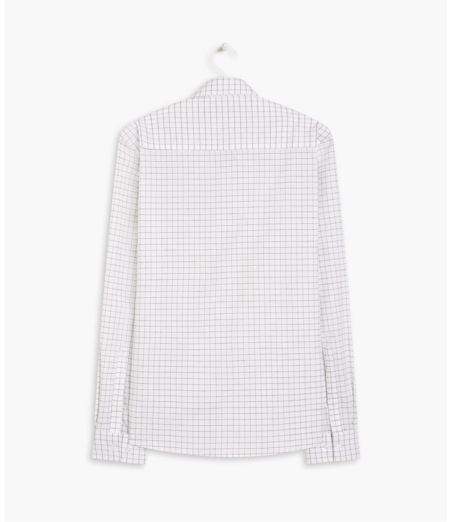 Camisa Jonas Fio Tinto Xadrez Ml Branco