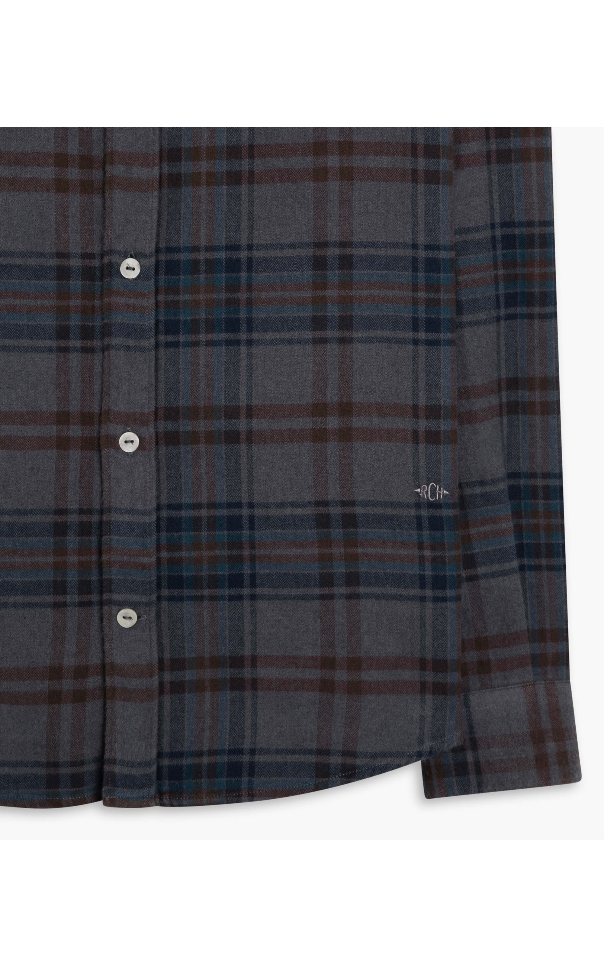 Camisa Jonas Flanela Xadrez Ml Marrom