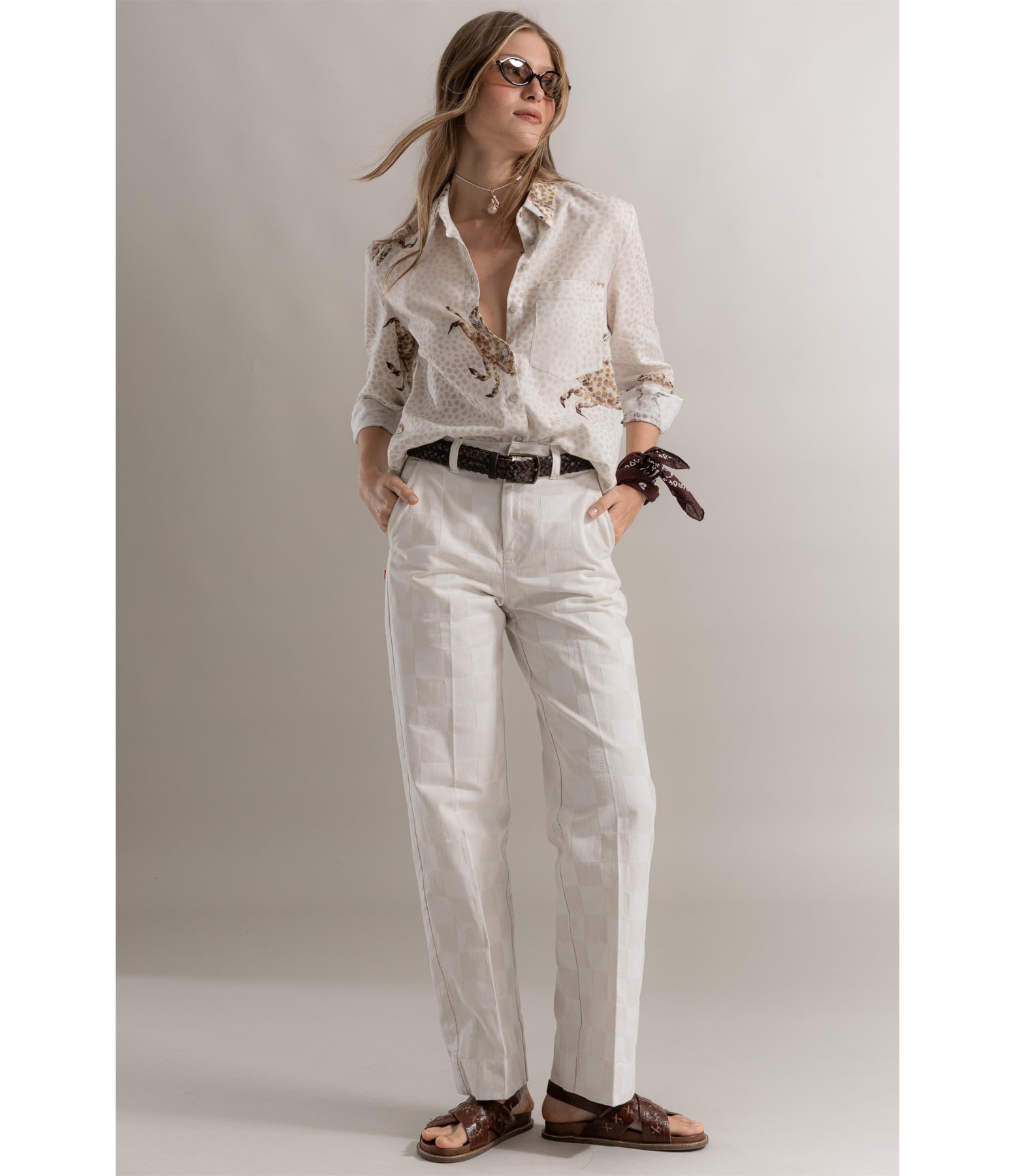 Camisa Kia Crab Linho Natural