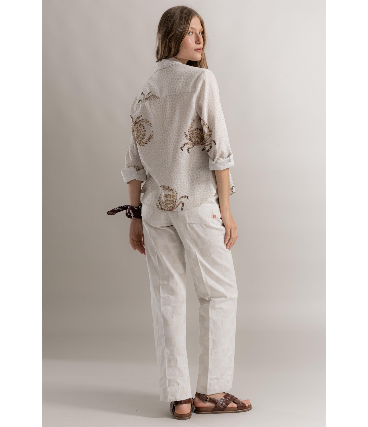 Camisa Kia Crab Linho Natural