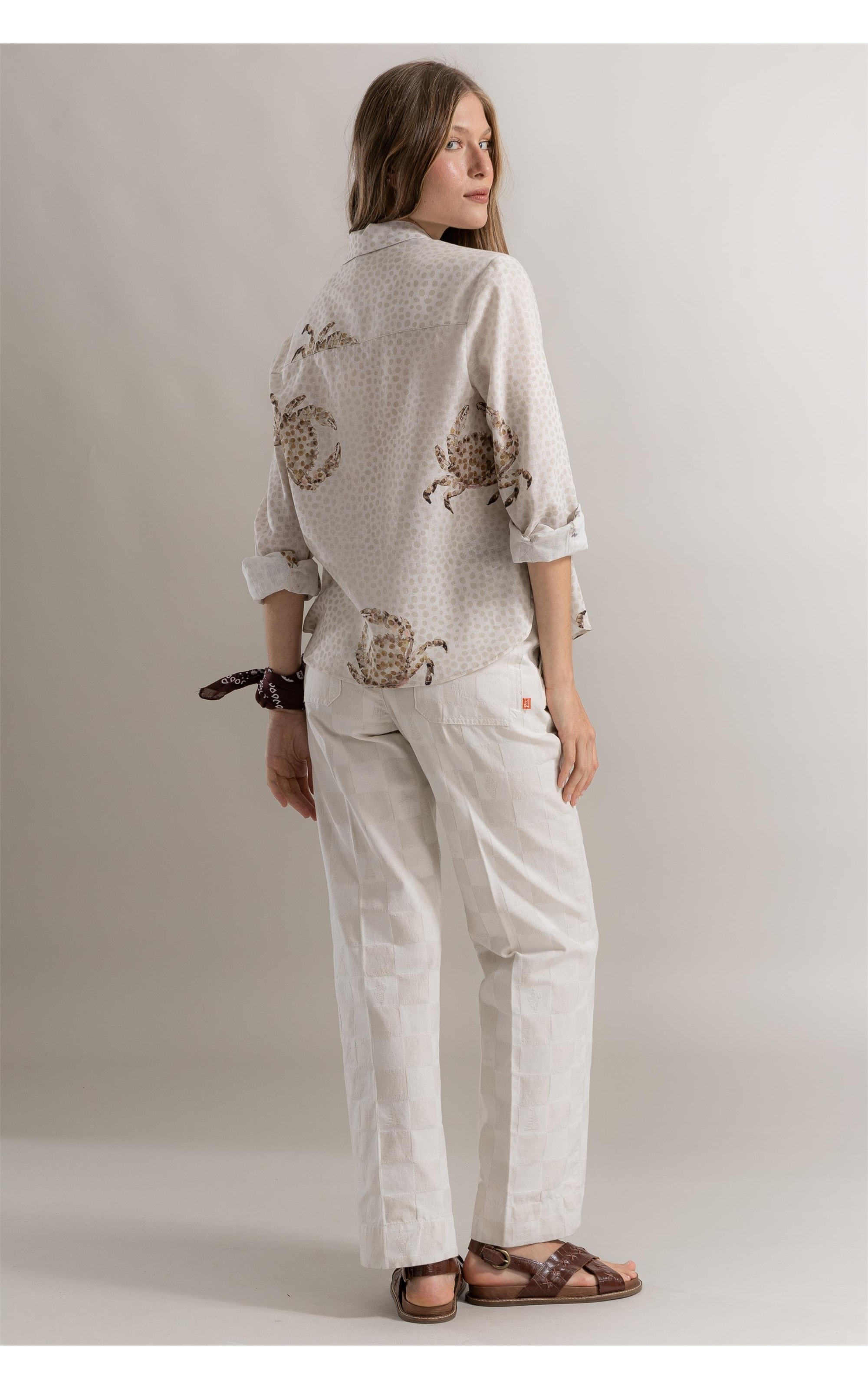 Camisa Kia Crab Linho Natural