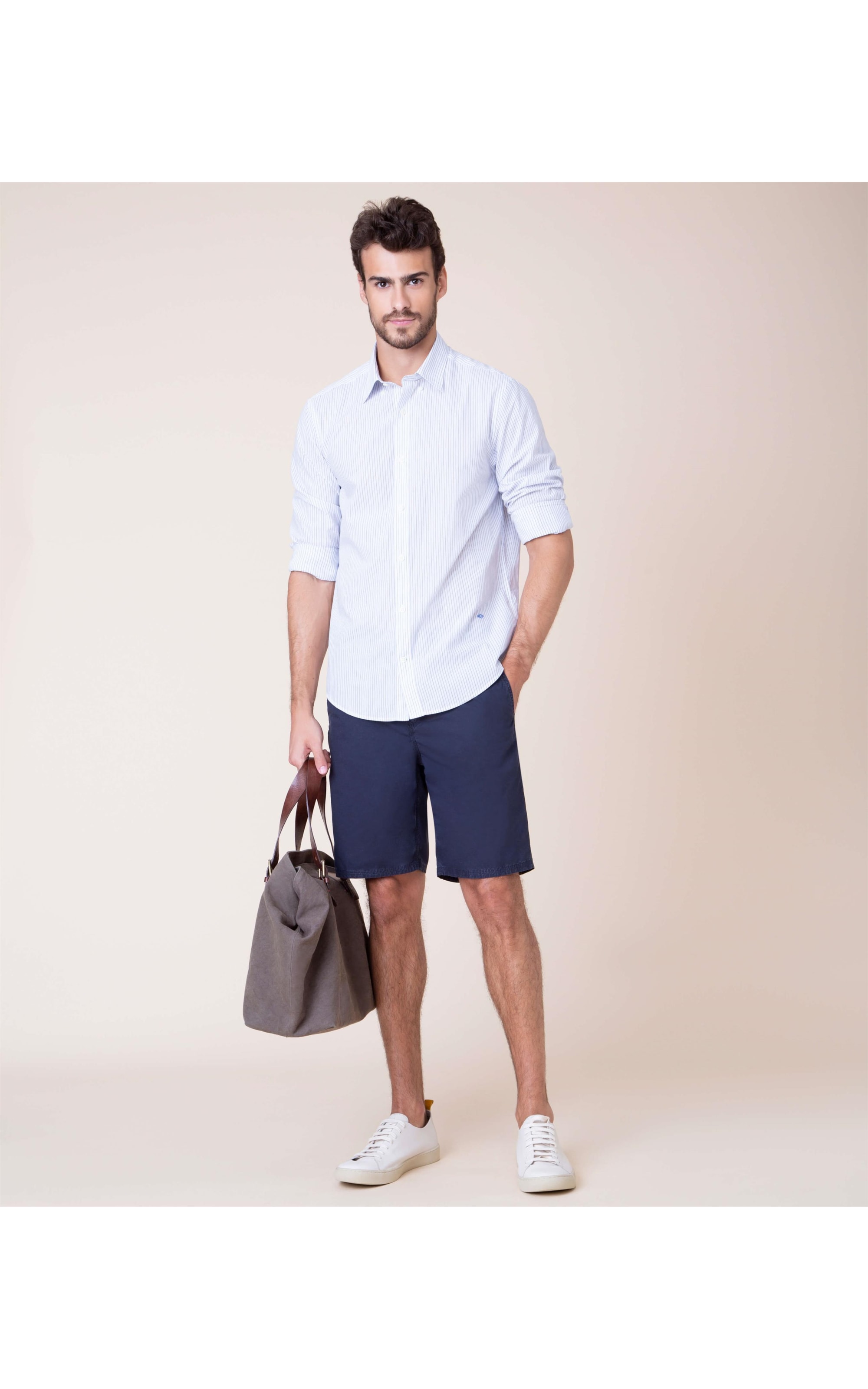 Camisa Kiev Listrada Azul Bic
