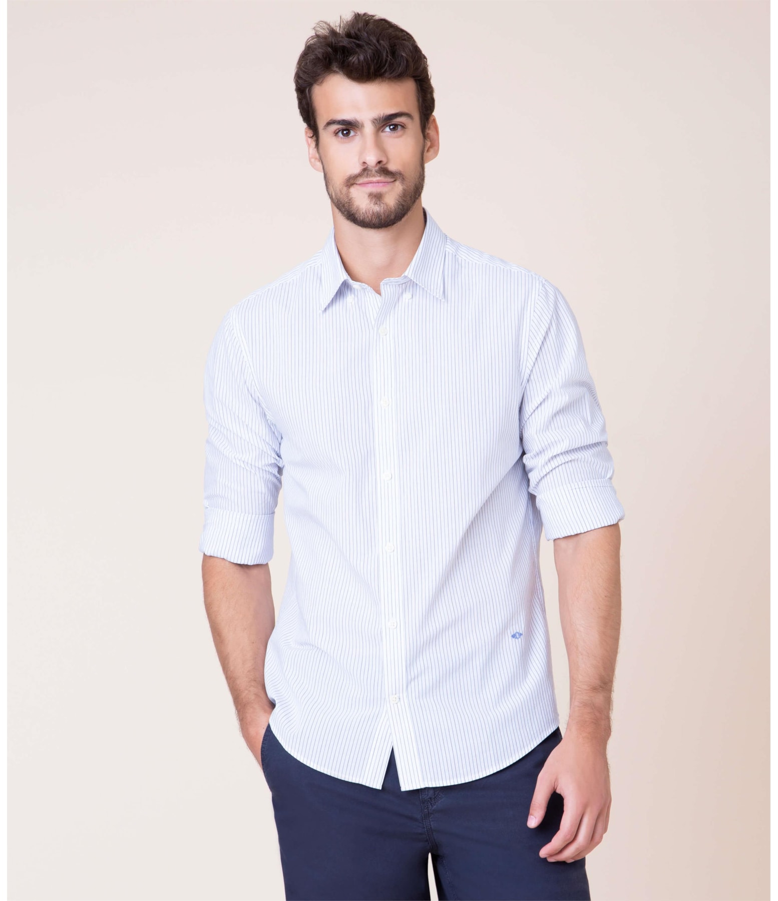 Camisa Kiev Listrada Azul Bic